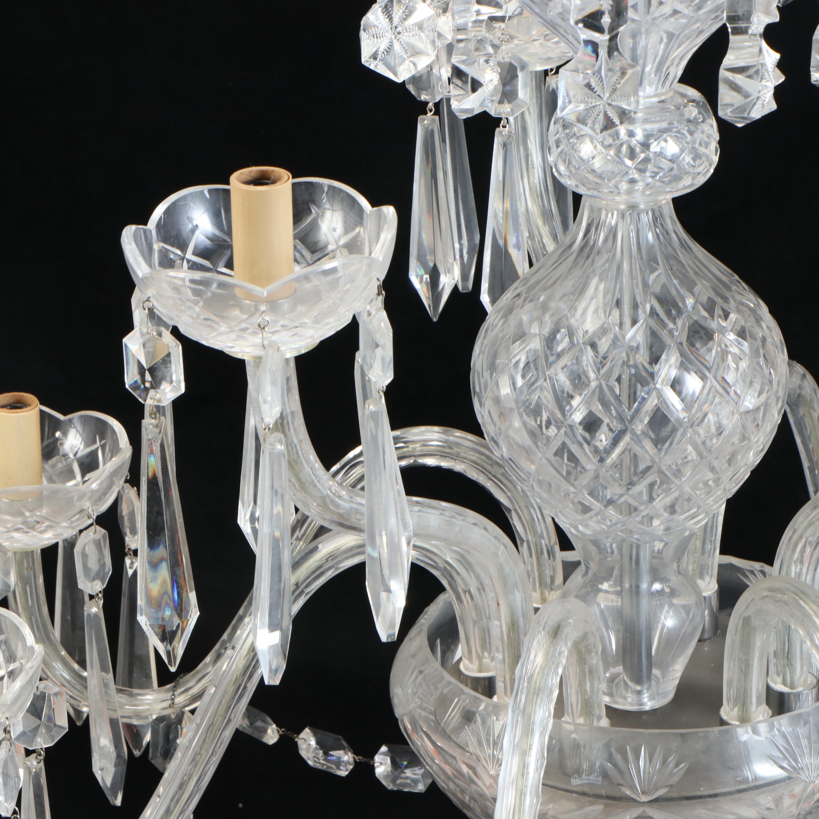 Waterford Crystal Double Tier Eight-Arm Chandelier