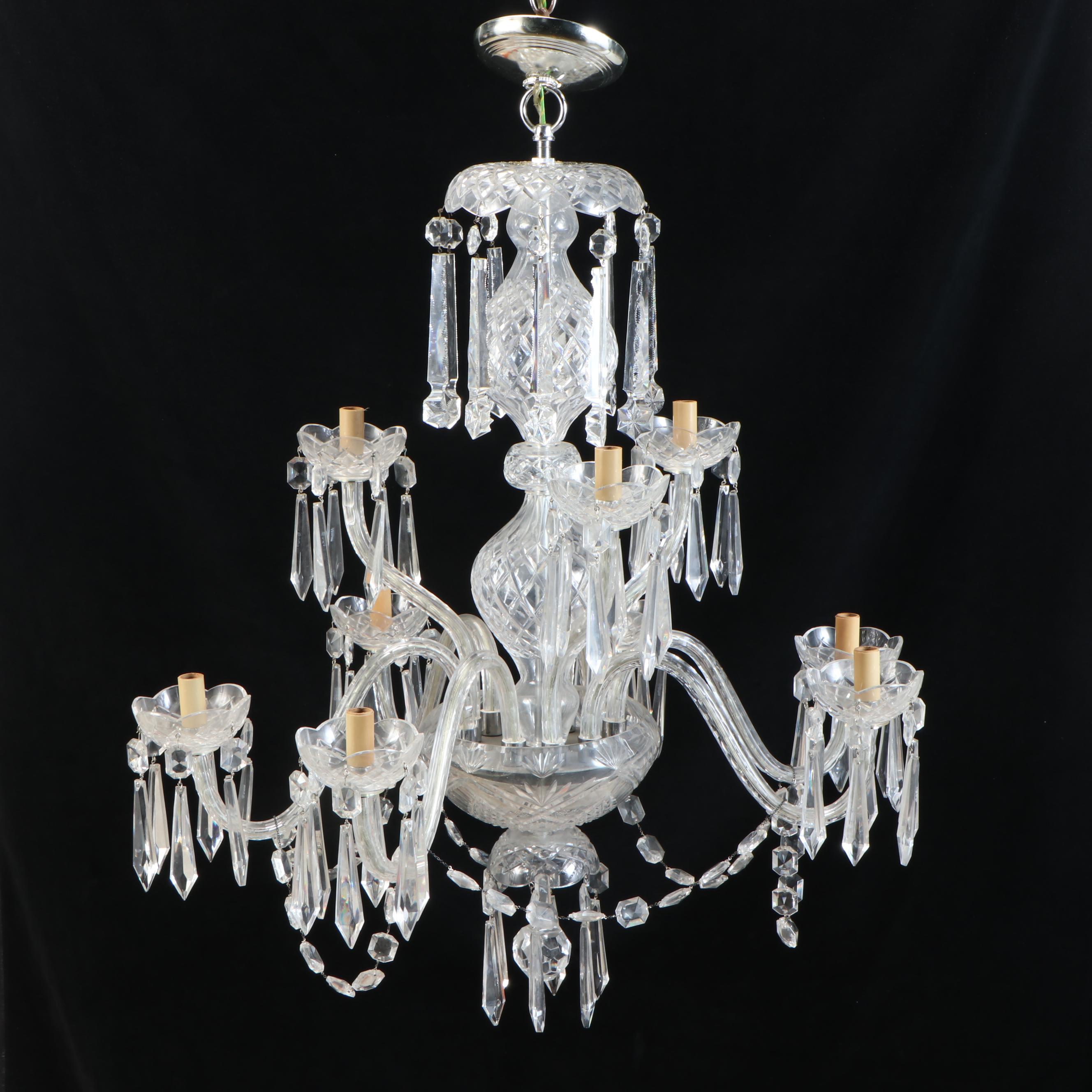 Waterford Crystal Double Tier Eight-Arm Chandelier