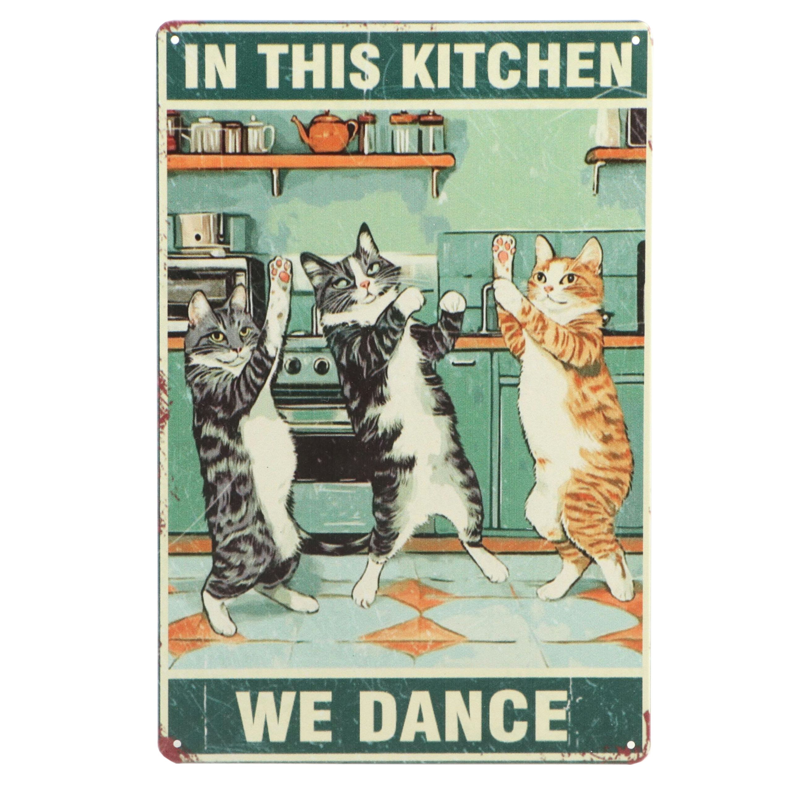 Giclée of Cheeky Cats "In This Kitchen We Dance"