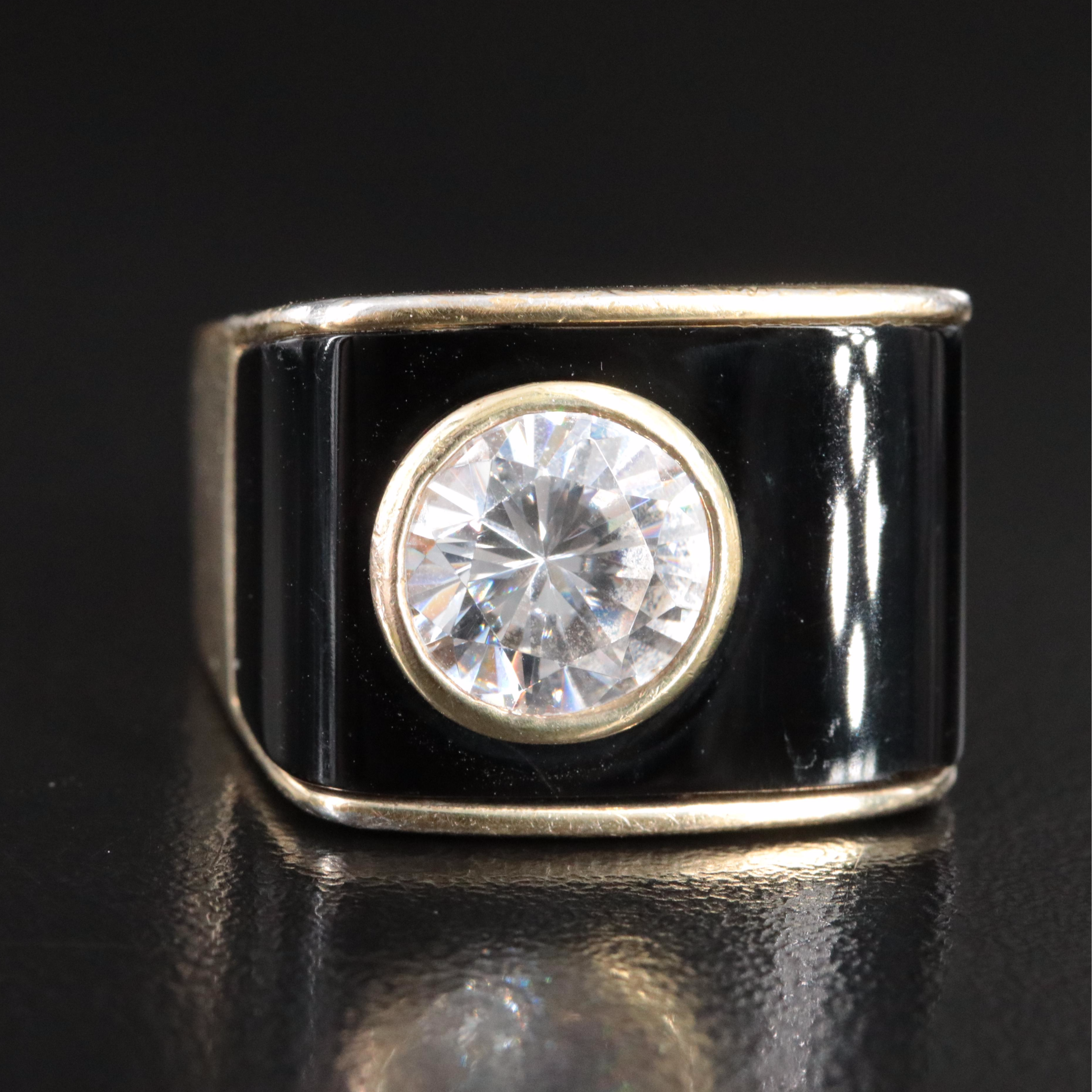 Sterling Cubic Zirconia Resin Ring