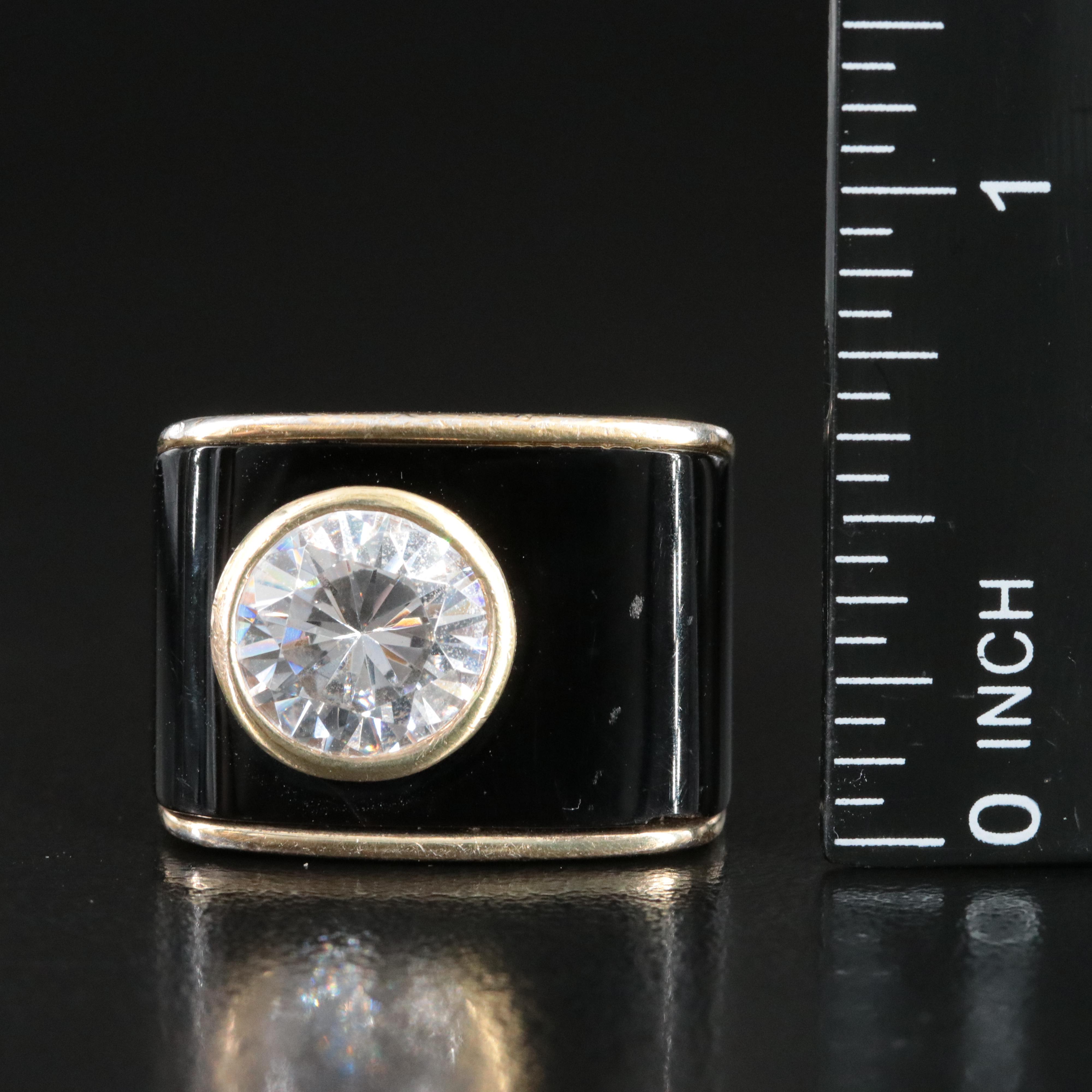 Sterling Cubic Zirconia Resin Ring