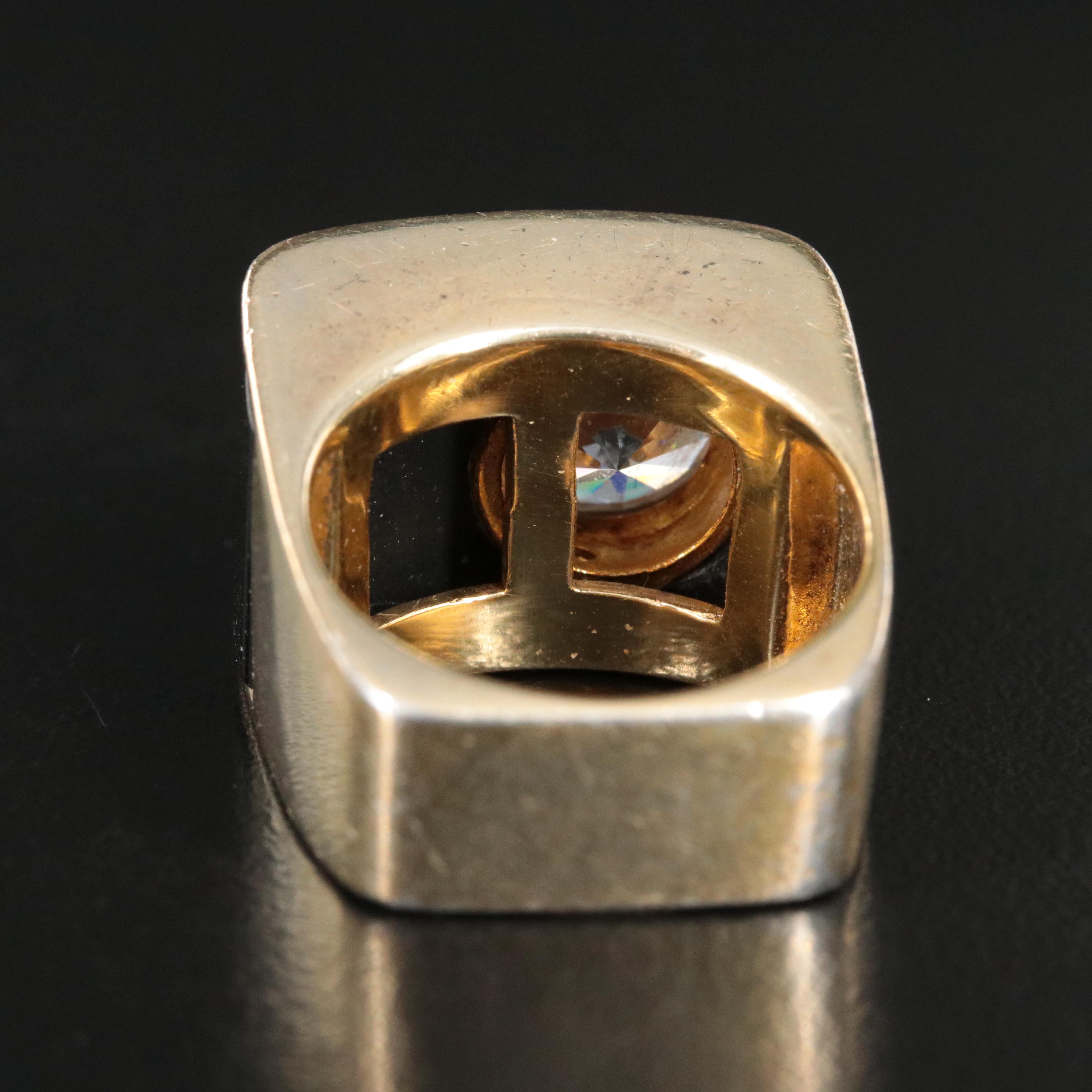 Sterling Cubic Zirconia Resin Ring