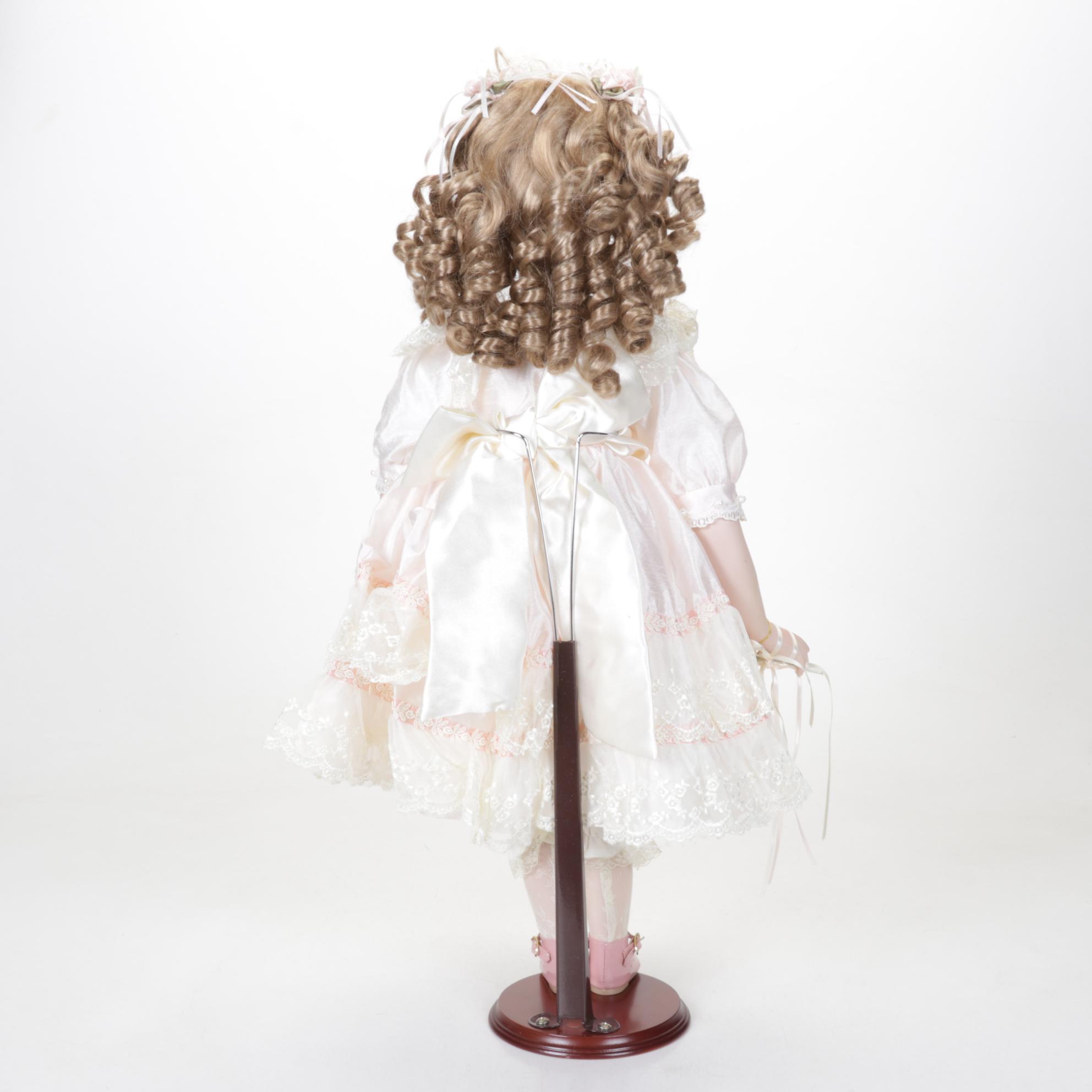 The Leonardo Collection "Sabrina" Porcelain Doll with Stand