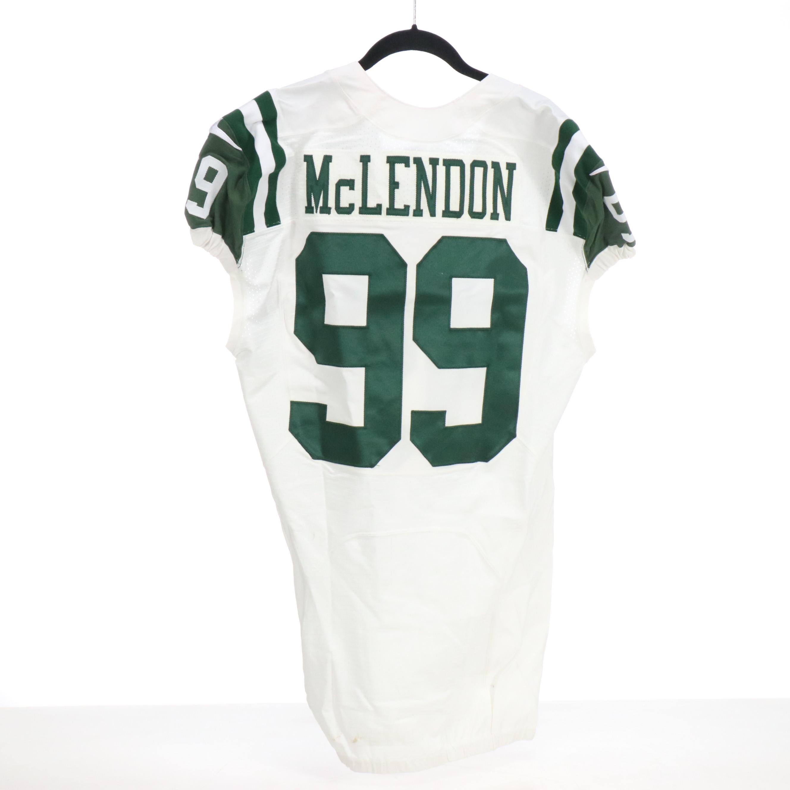 Steve McLendon with Other Player Issued New York Jets Nike Football Jerseys, PSA