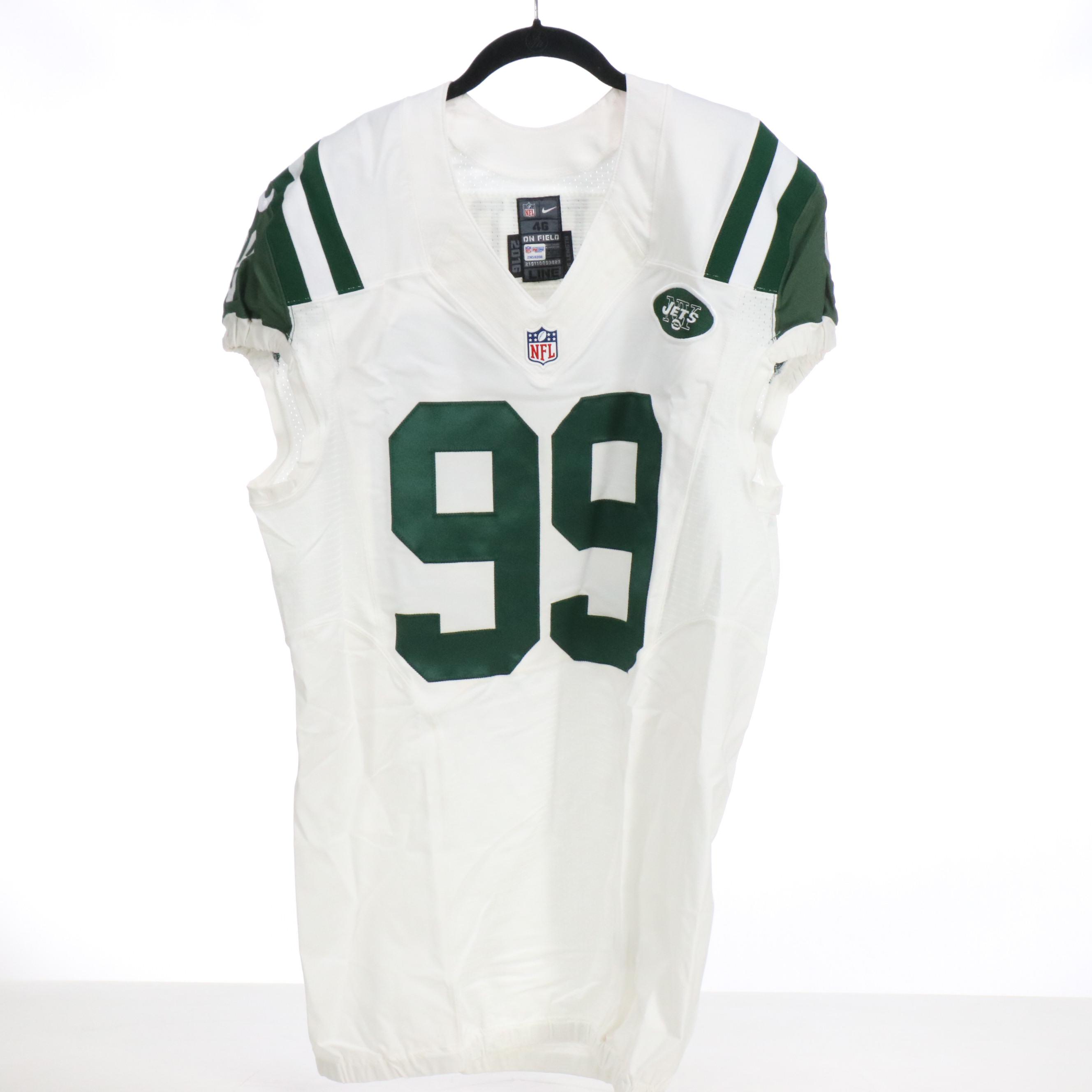 Steve McLendon with Other Player Issued New York Jets Nike Football Jerseys, PSA