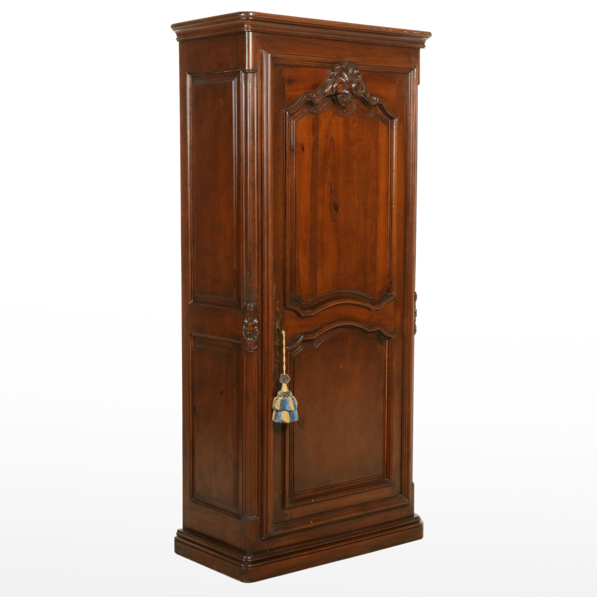 French  Provincial Carved Walnut Armoire, Early 20th Century