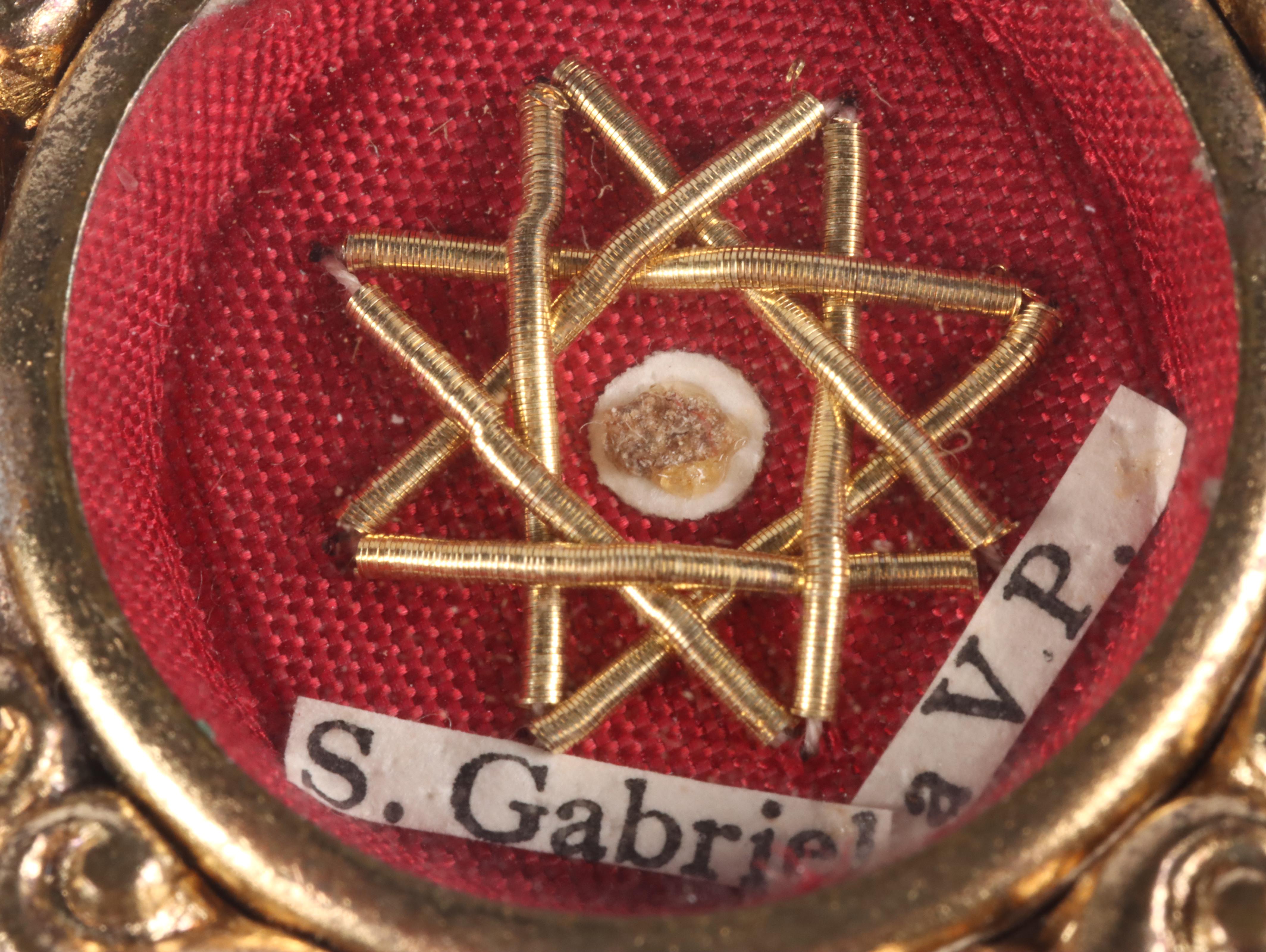 First Class Relic of Saint Gabriel of Our Lady of Sorrows Reliquary with Seal