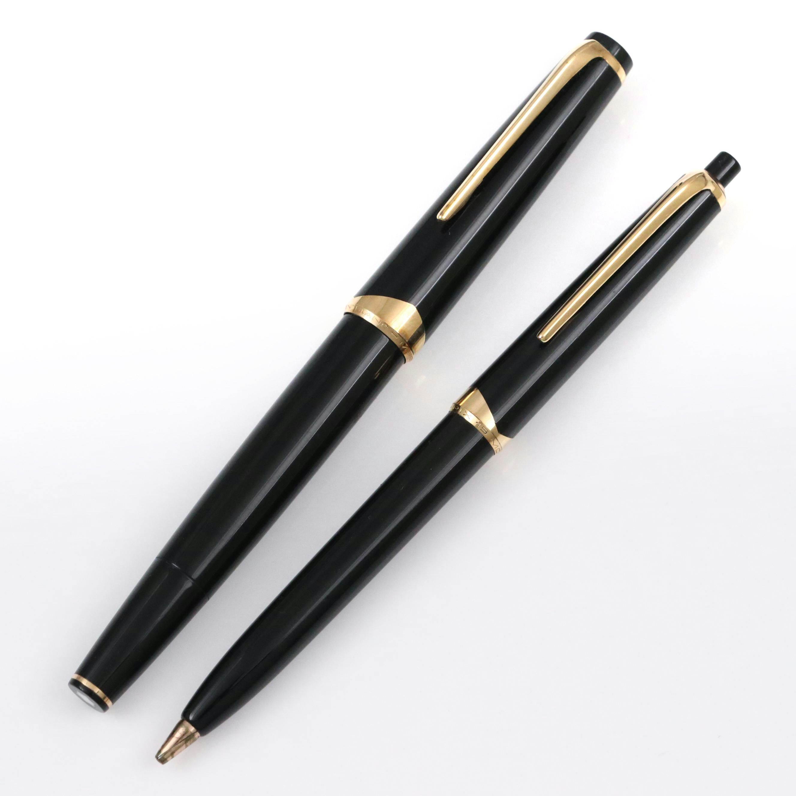 Montblanc Meisterstuck No.14 Black Resin Fountain Pen and PIX Mechanical Pencil