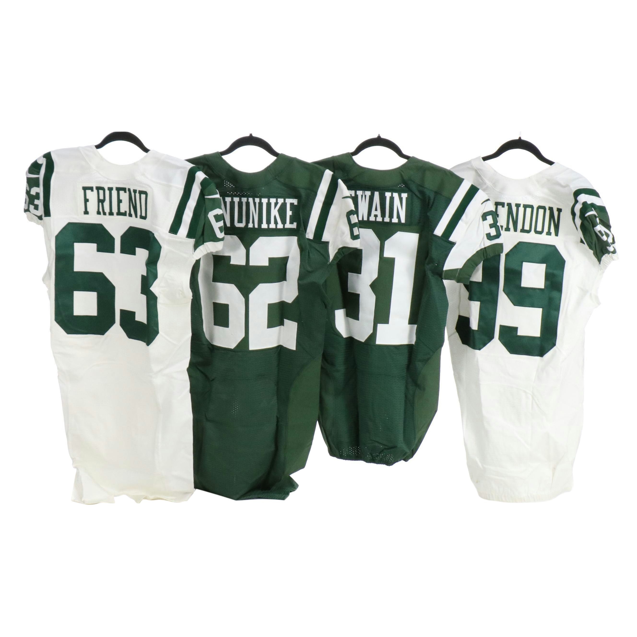 Steve McLendon with Other Player Issued New York Jets Nike Football Jerseys, PSA
