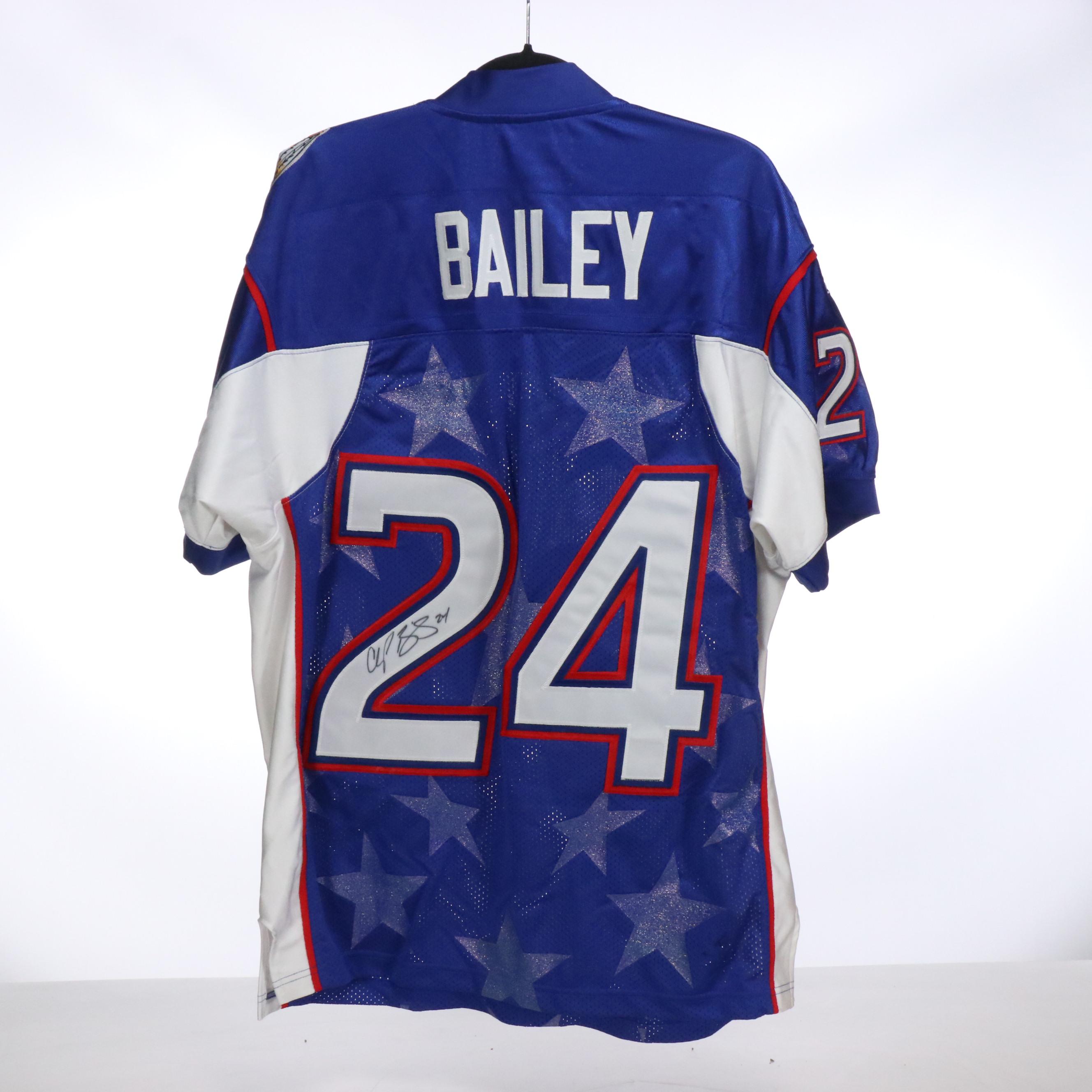 Champ Bailey Signed Pro Bowl Jersey with Game Worn Georgia Helmet and More