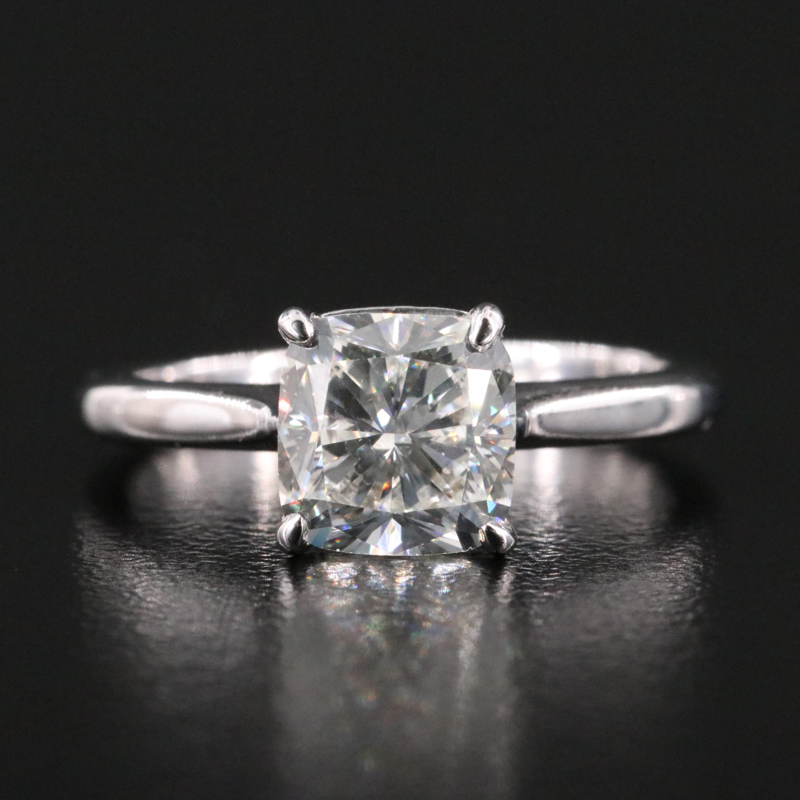 Platinum 2.03 CT Diamond Solitaire Ring with GIA eReport