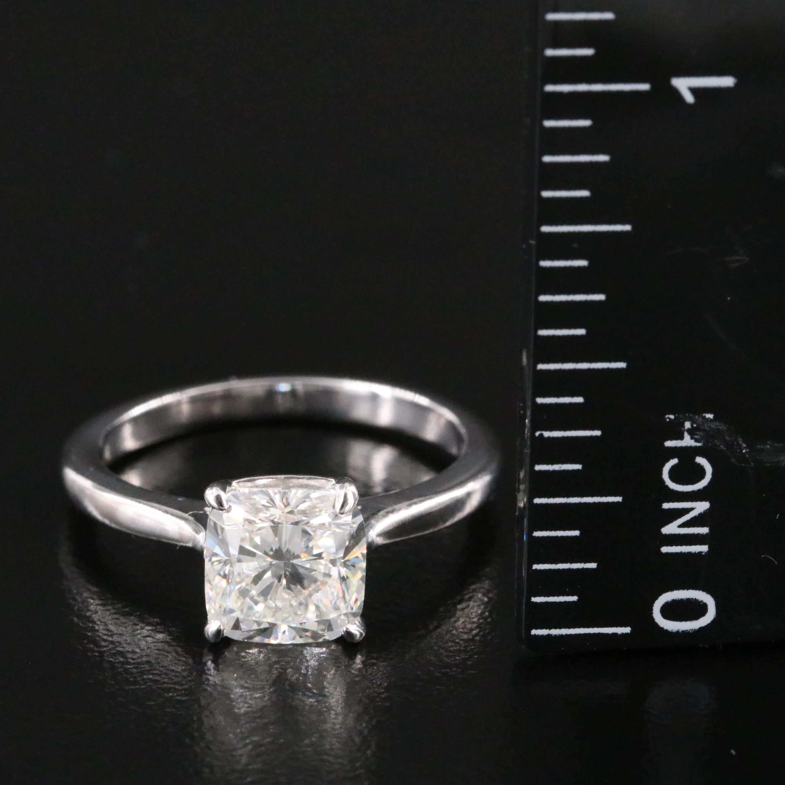 Platinum 2.03 CT Diamond Solitaire Ring with GIA eReport