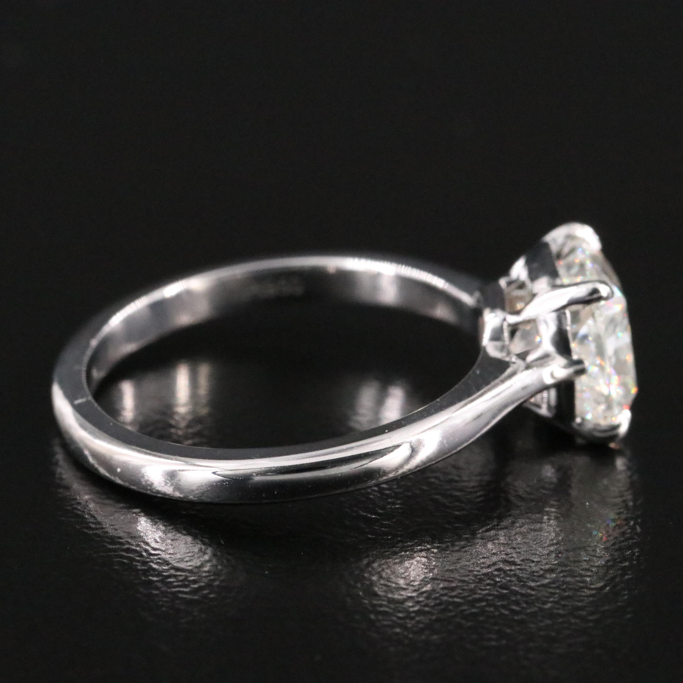 Platinum 2.03 CT Diamond Solitaire Ring with GIA eReport