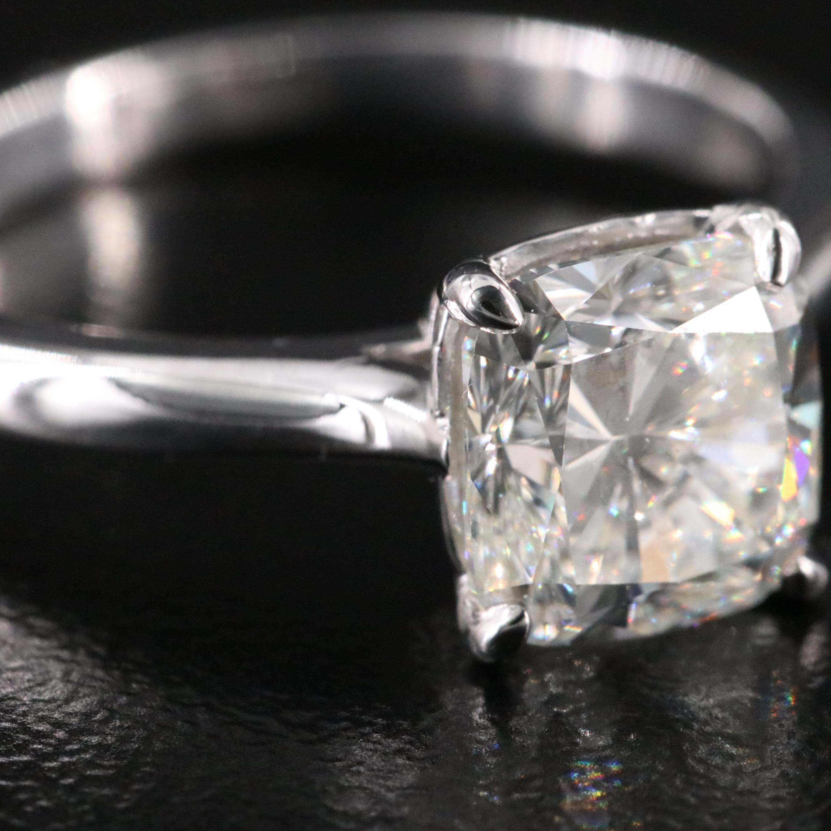 Platinum 2.03 CT Diamond Solitaire Ring with GIA eReport