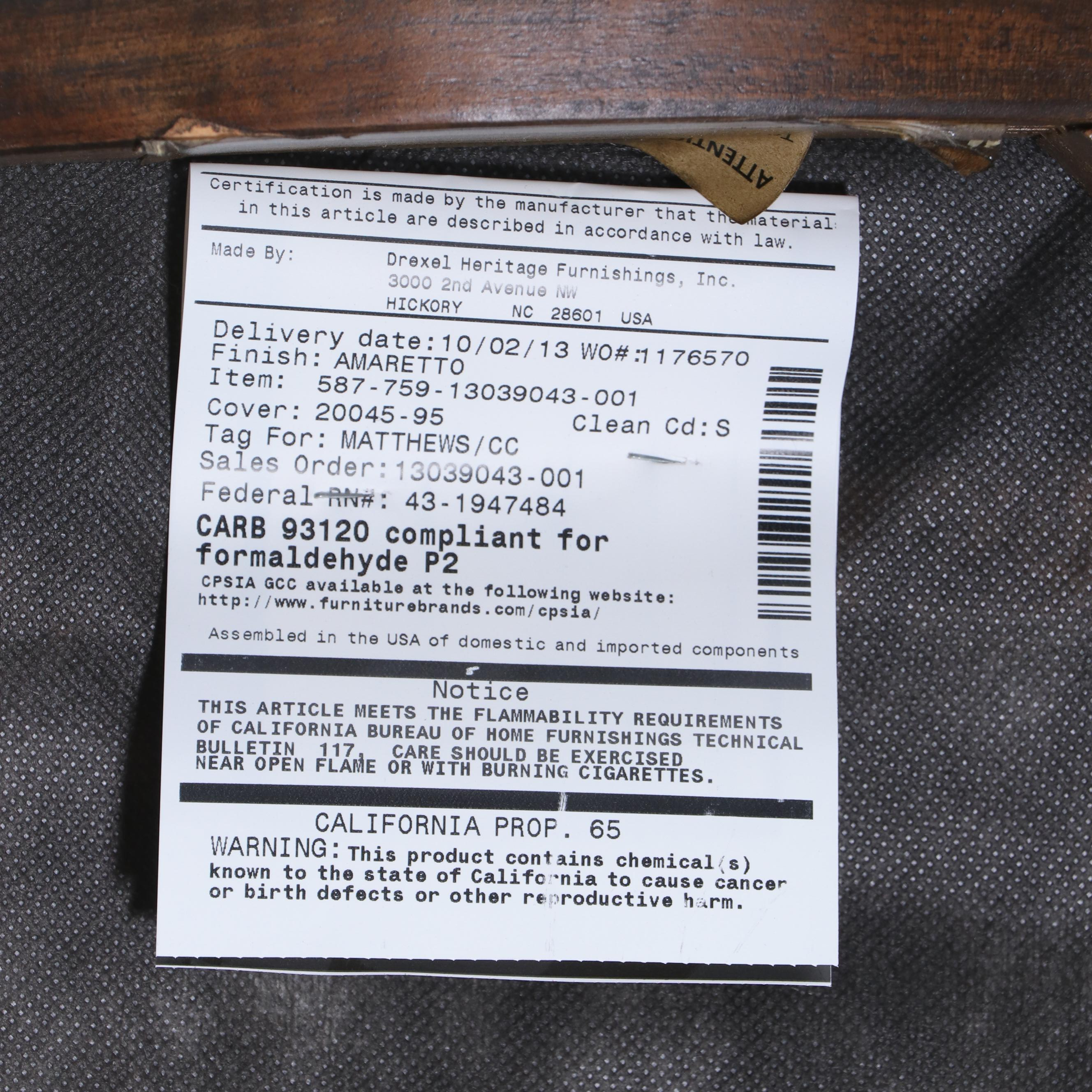 Four Drexel Heritage Louis XV Style Chinoiserie-Upholstered Dining Chairs