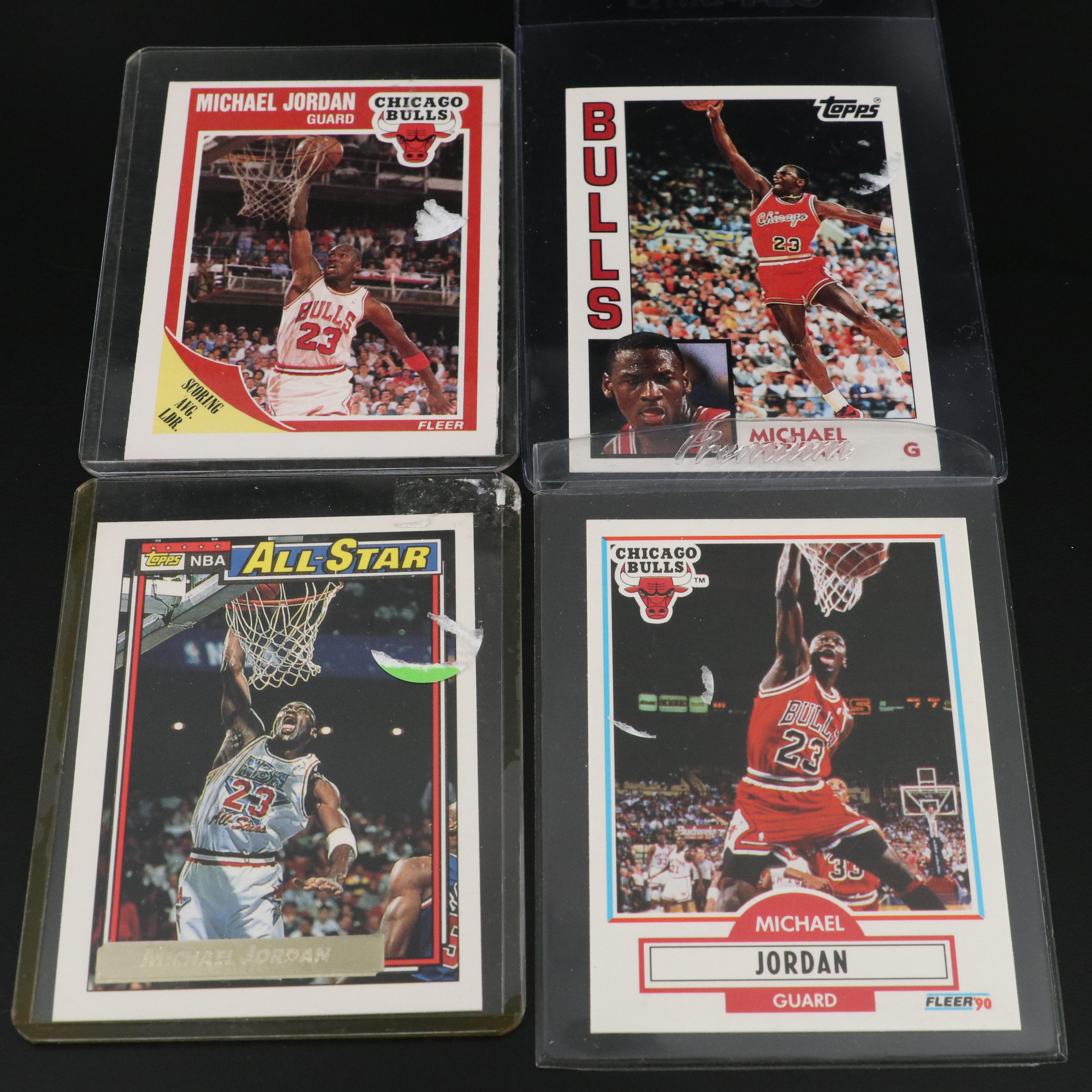 Michael Jordan Chicago Bulls Basketball Cards with Wheaties Cereal Box