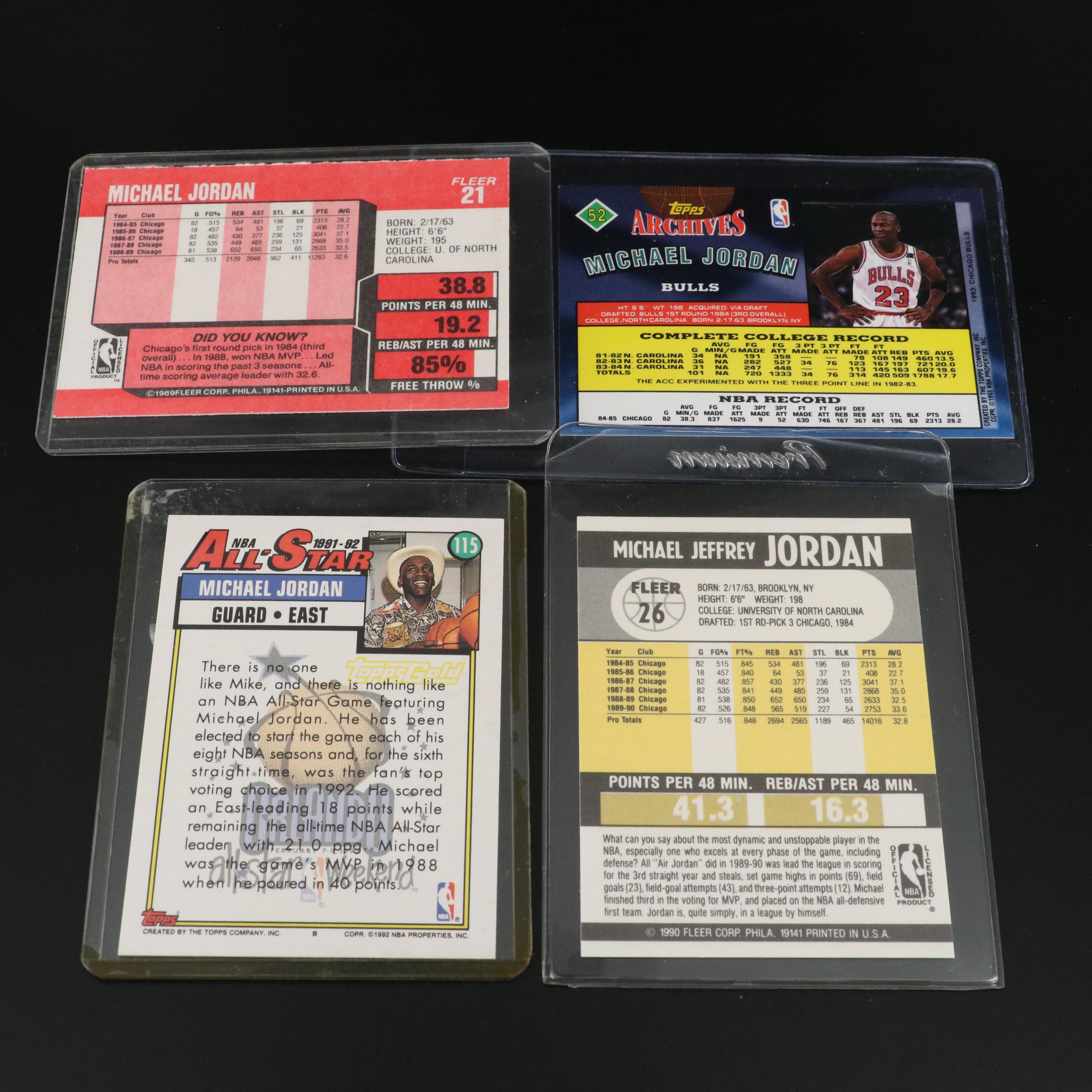 Michael Jordan Chicago Bulls Basketball Cards with Wheaties Cereal Box