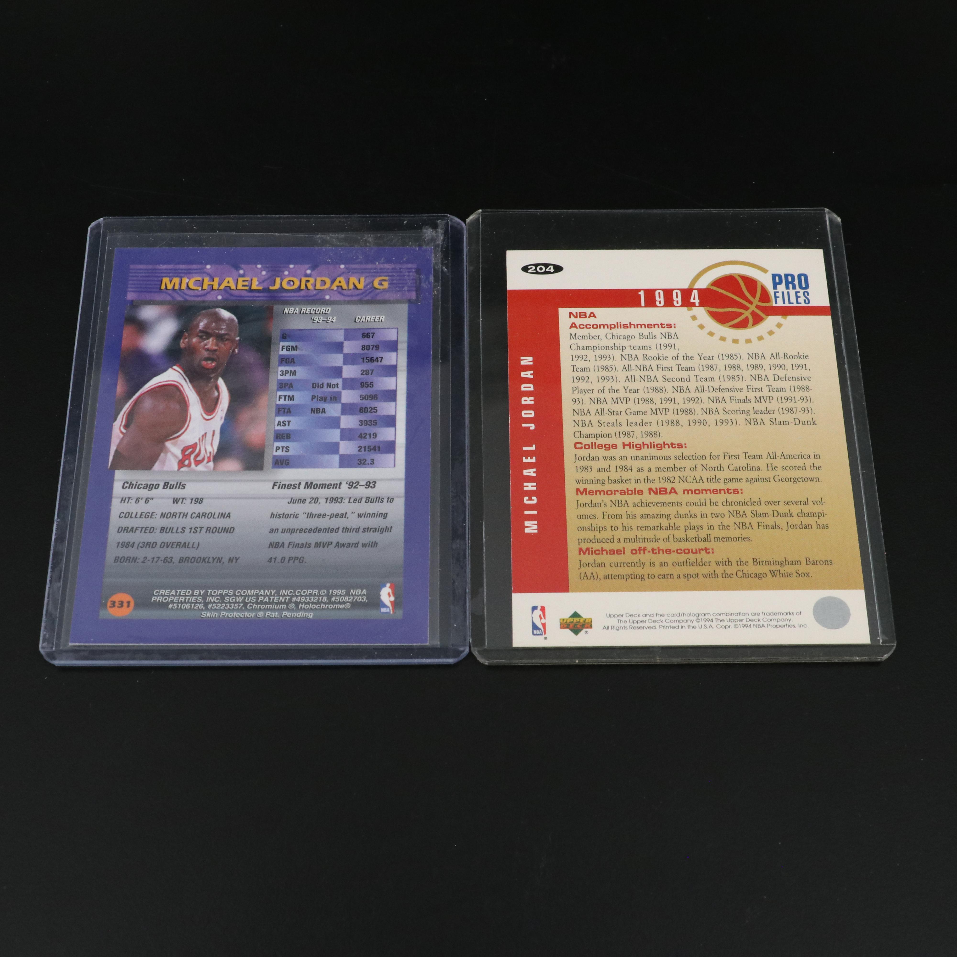 Michael Jordan Chicago Bulls Basketball Cards with Wheaties Cereal Box