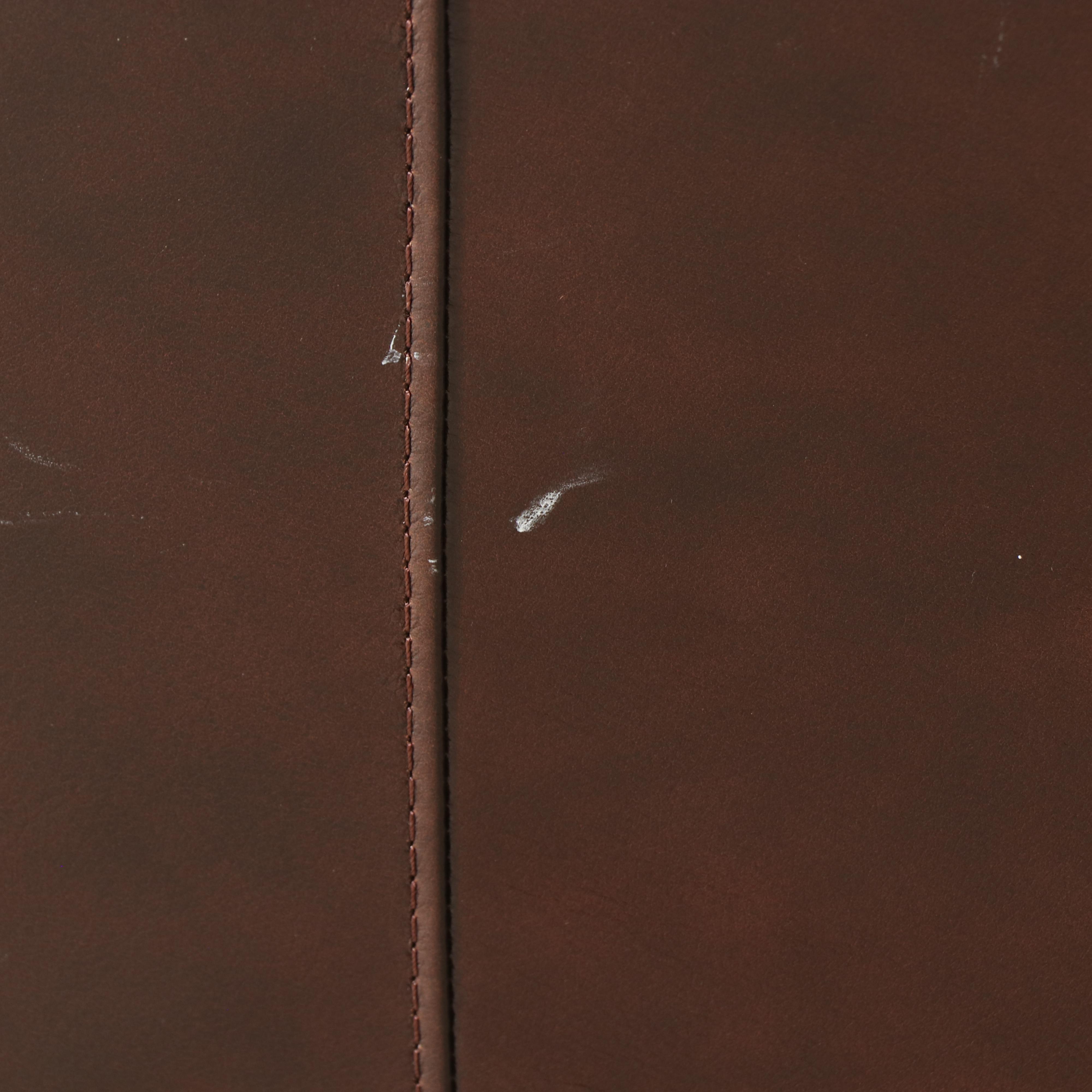 Randall Allan Chippendale Style Brown Leather Wingback Recliner