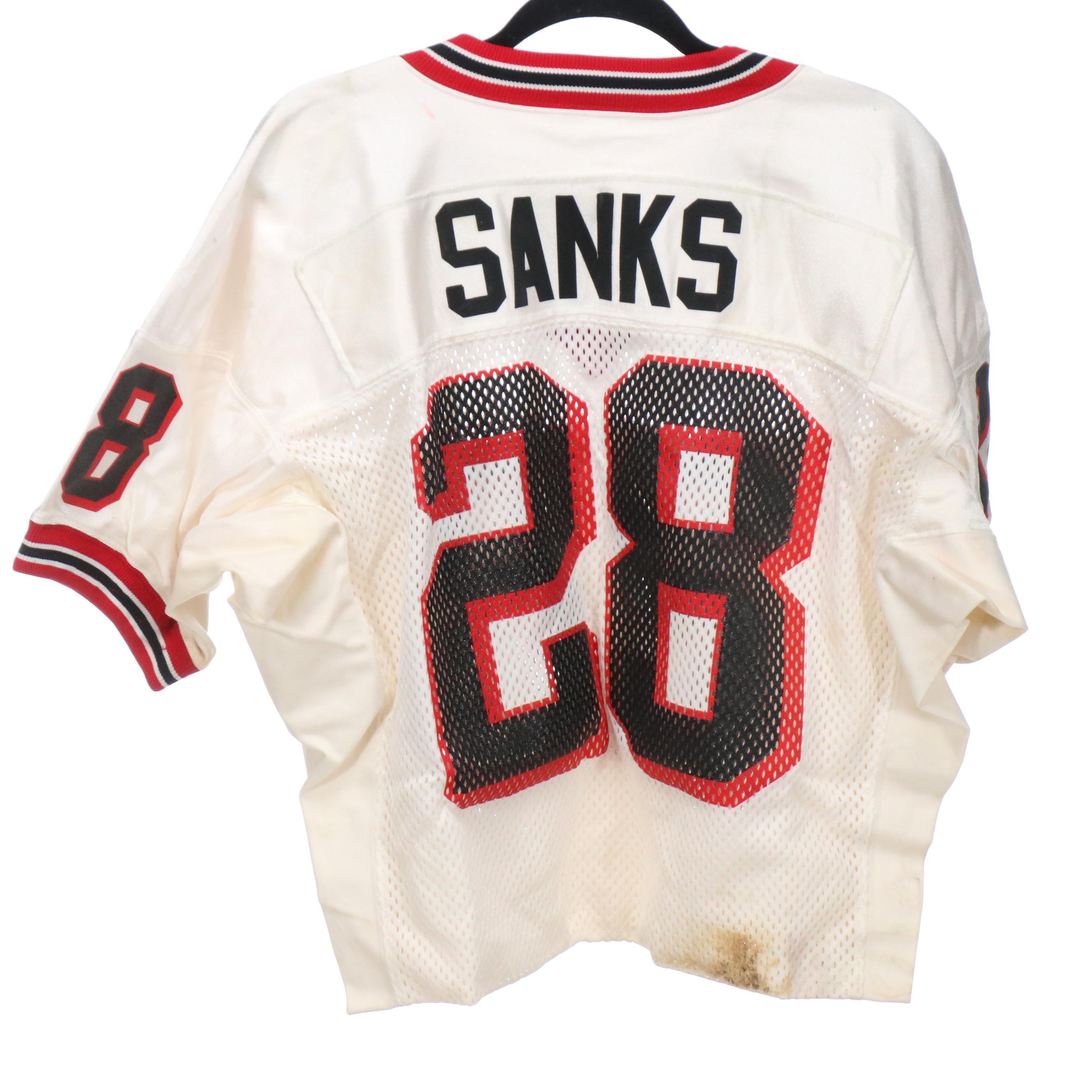 Jasper Sanks Game Used Georgia Bulldogs Football Jersey with More