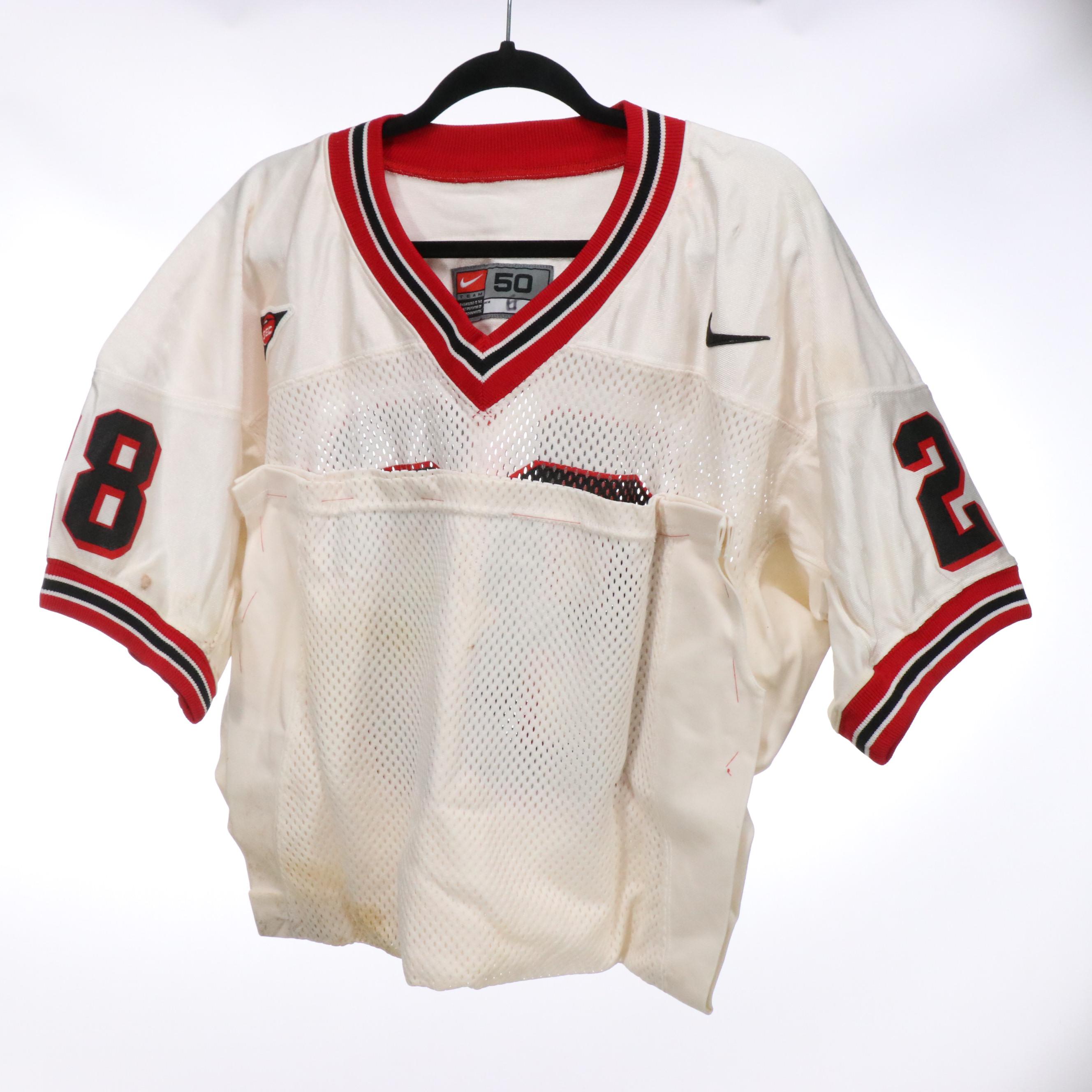 Jasper Sanks Game Used Georgia Bulldogs Football Jersey with More