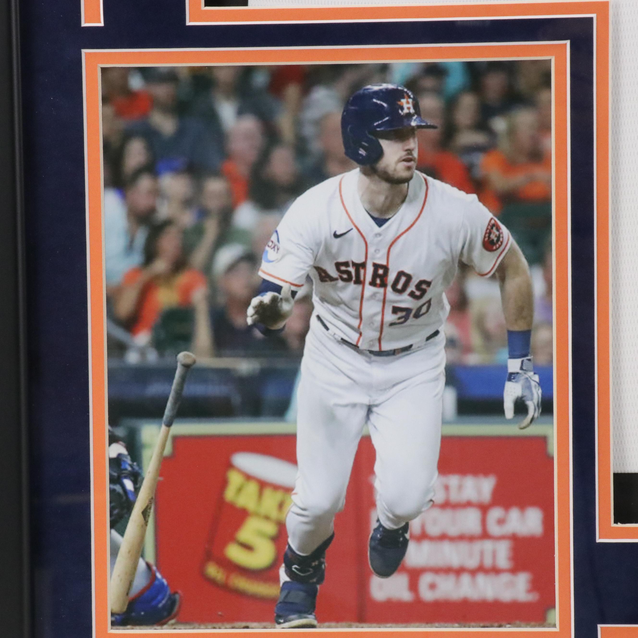 Kyle Tucker Signed Houston Astros Baseball Jersey in Matted Display, Beckett