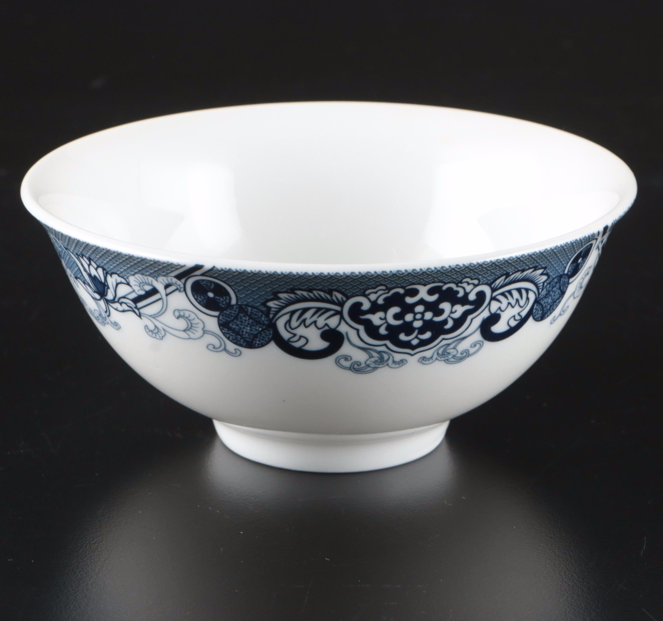 Chinese Canton Style Teapot with Vase and Other Porcelain Décor