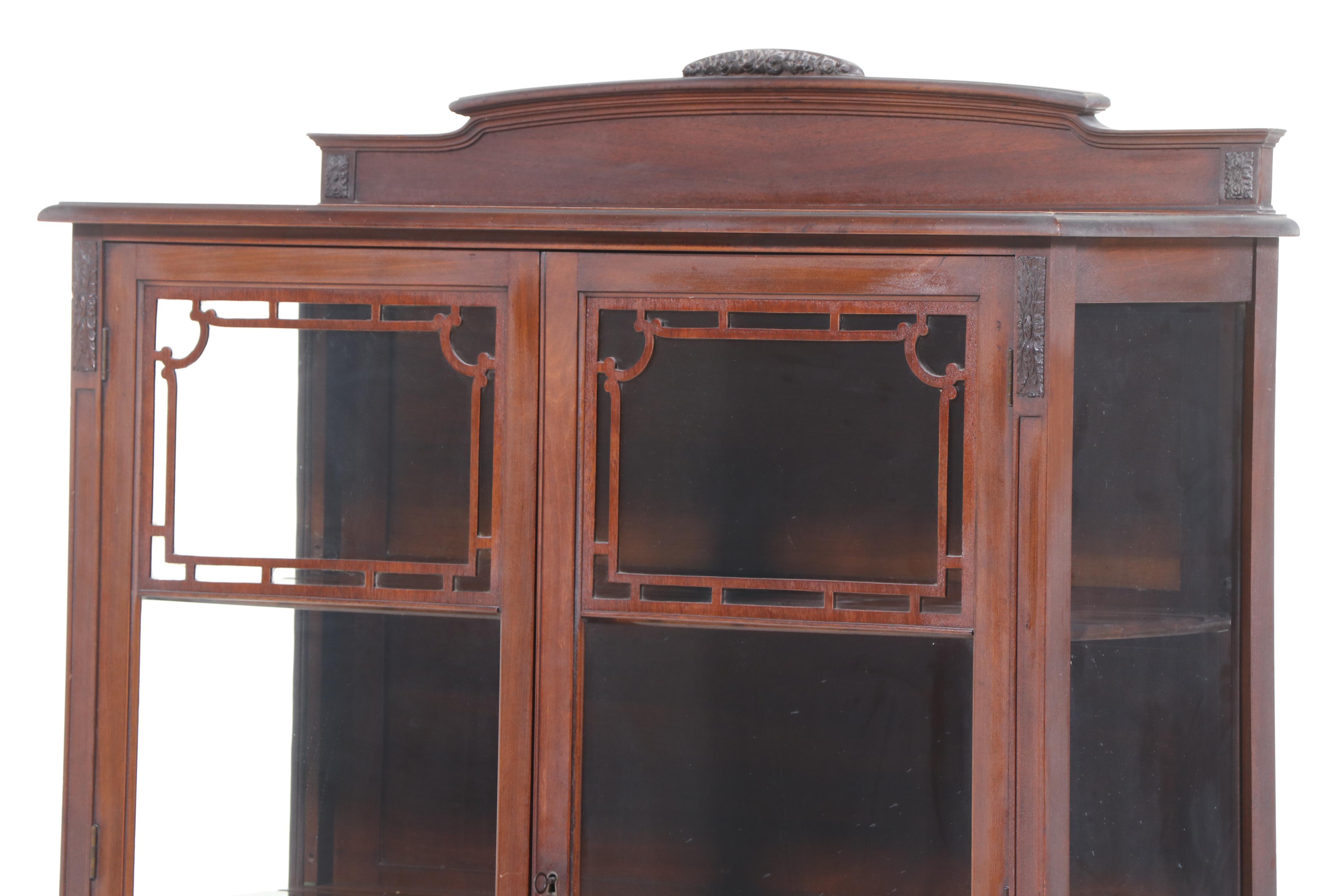 Louis XVI Style Mahogany Display Cabinet, Early 20th Century