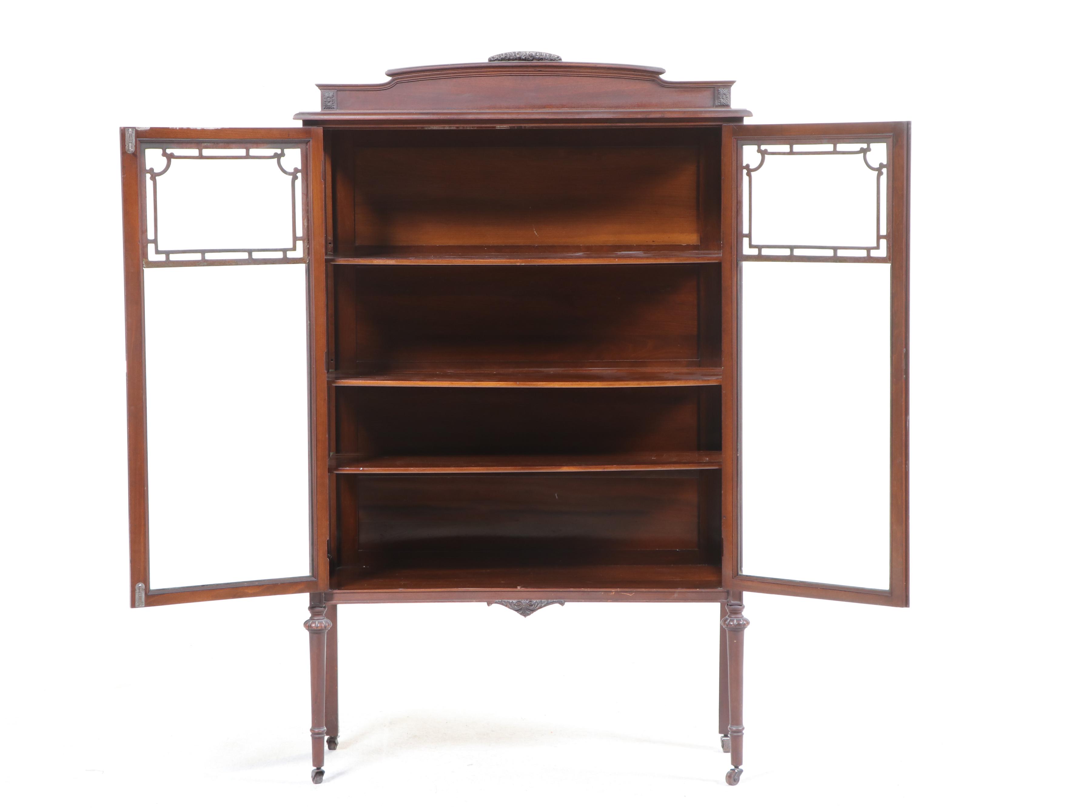 Louis XVI Style Mahogany Display Cabinet, Early 20th Century