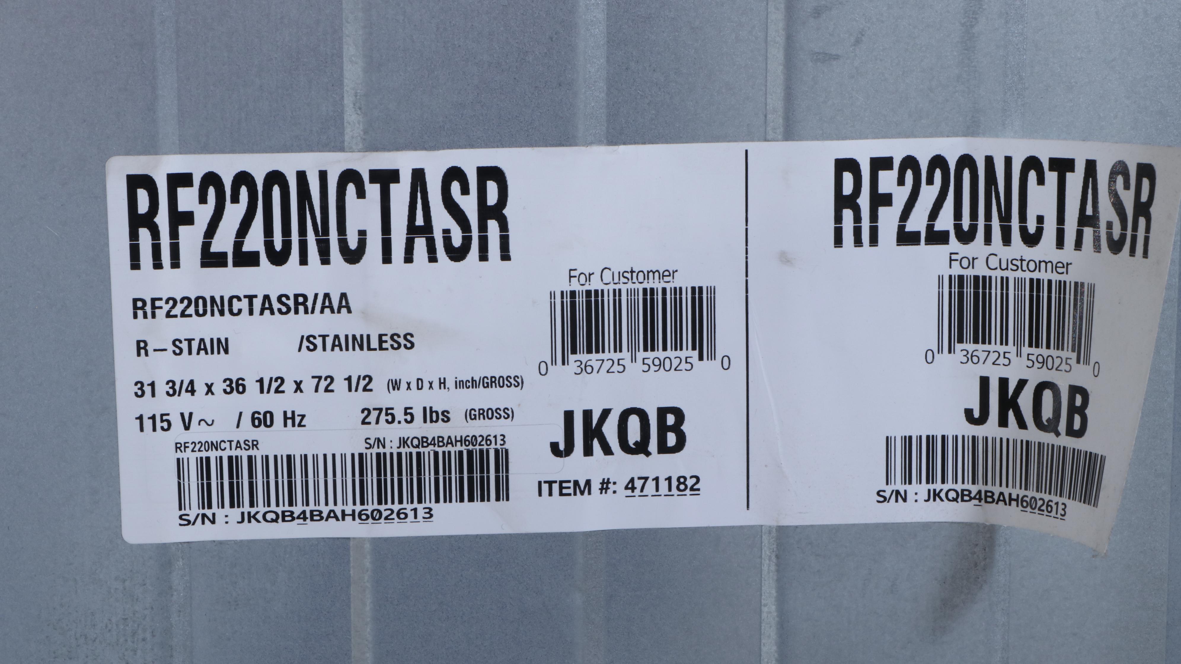 Samsung Stainless Steel French Door Slide-Out Freezer Refrigerator