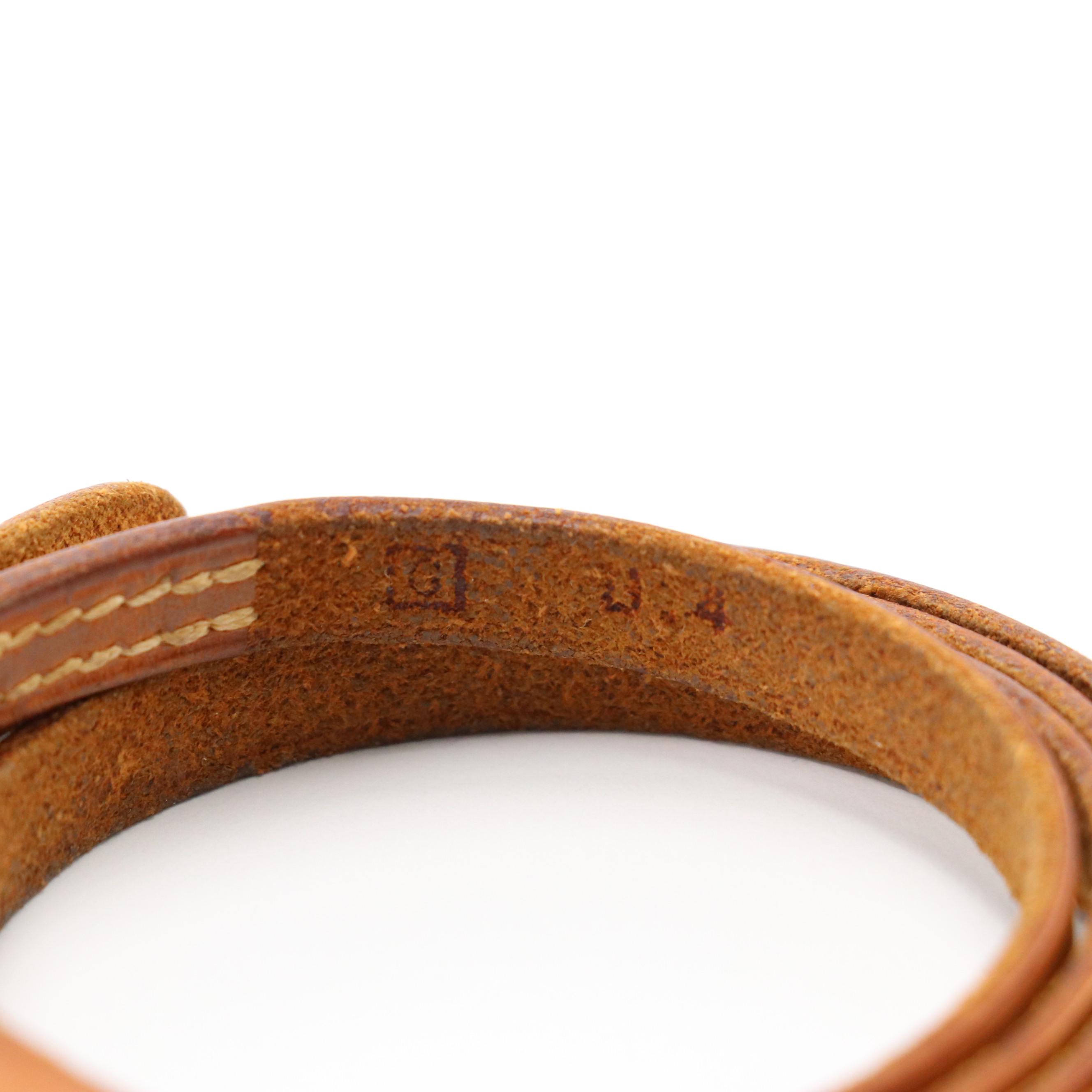 Hermès Hapi 3 Bracelet in Chamonix Leather with Box