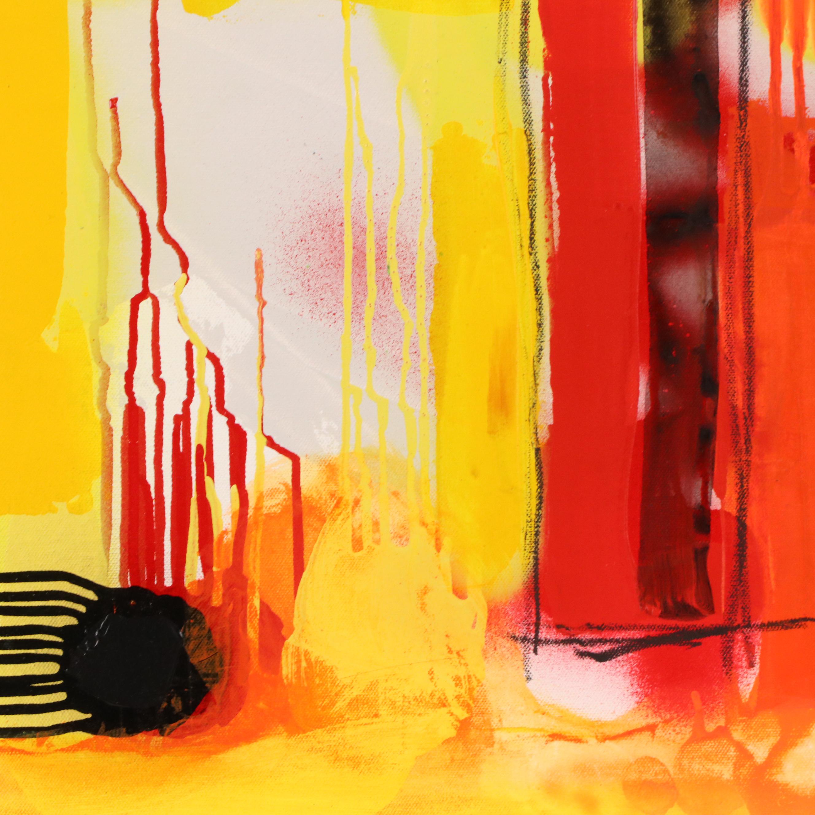 William Fred Arrowood Expressionist Style Abstract Acrylic Paintings