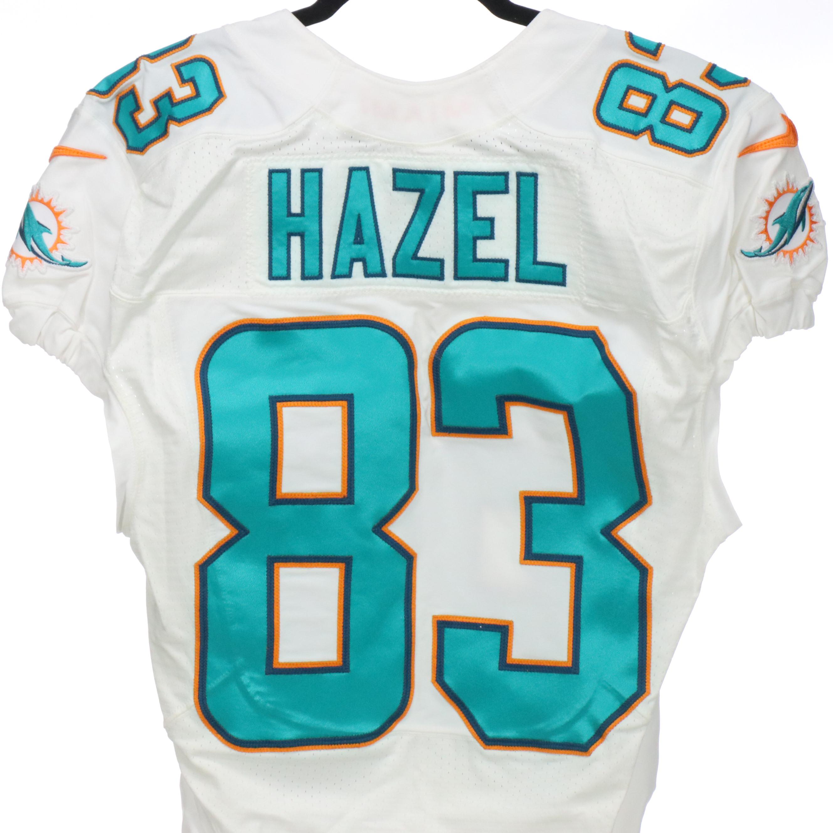 Matt Hazel Player Issued Miami Dolphins Nike Football Jersey and Cleats