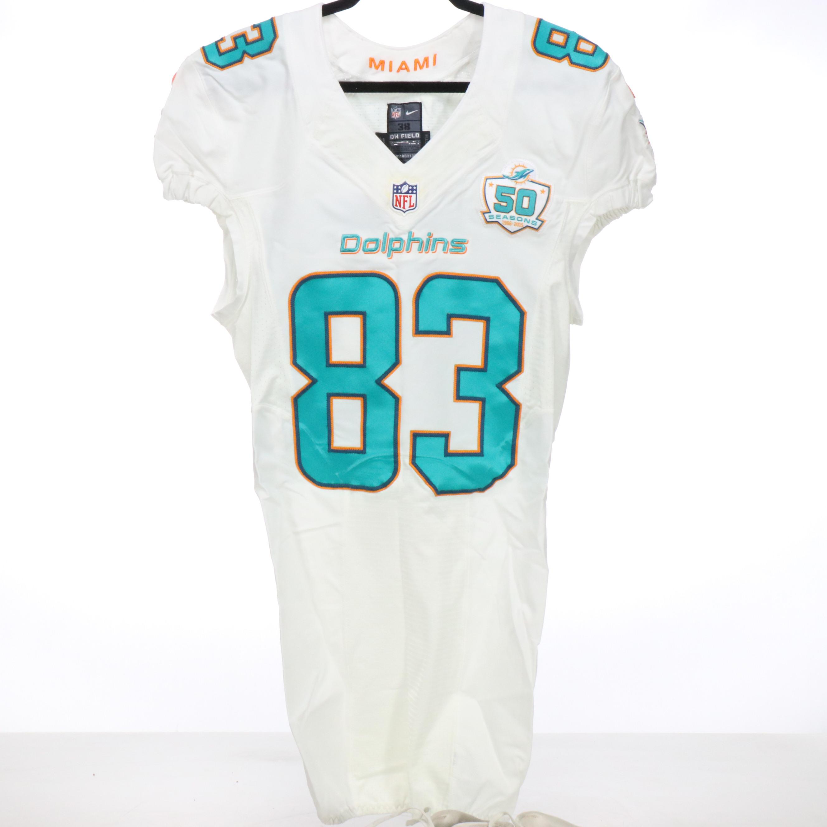 Matt Hazel Player Issued Miami Dolphins Nike Football Jersey and Cleats