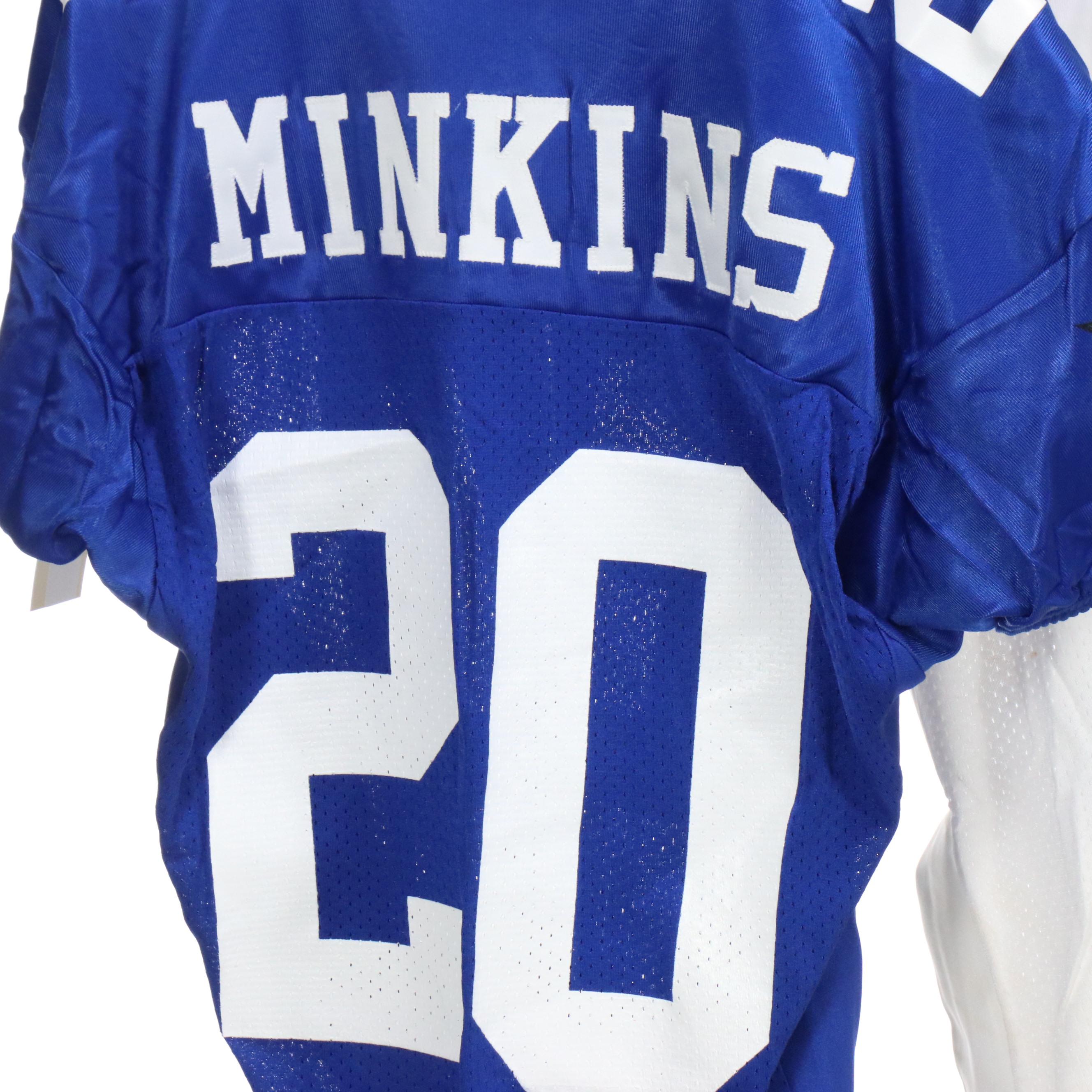 Josh Minkins and Other Player Issued Blue-Gray Football Classic Jerseys
