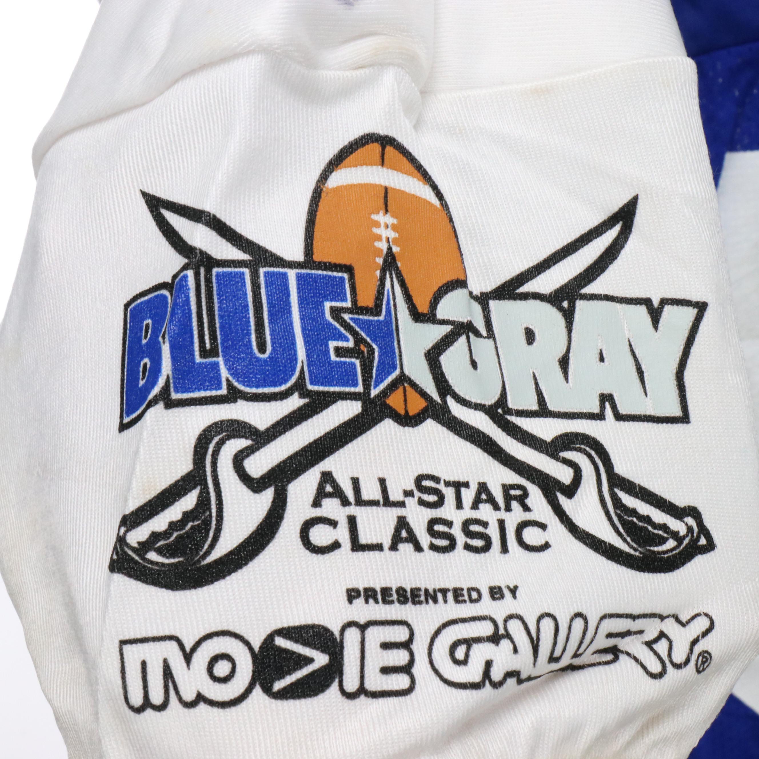 Josh Minkins and Other Player Issued Blue-Gray Football Classic Jerseys