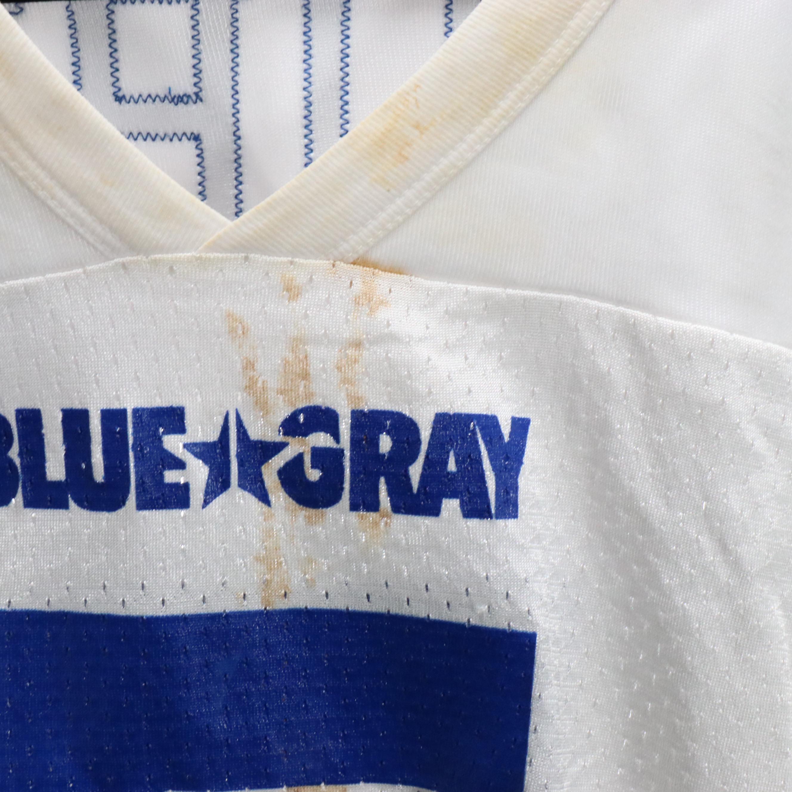 Josh Minkins and Other Player Issued Blue-Gray Football Classic Jerseys