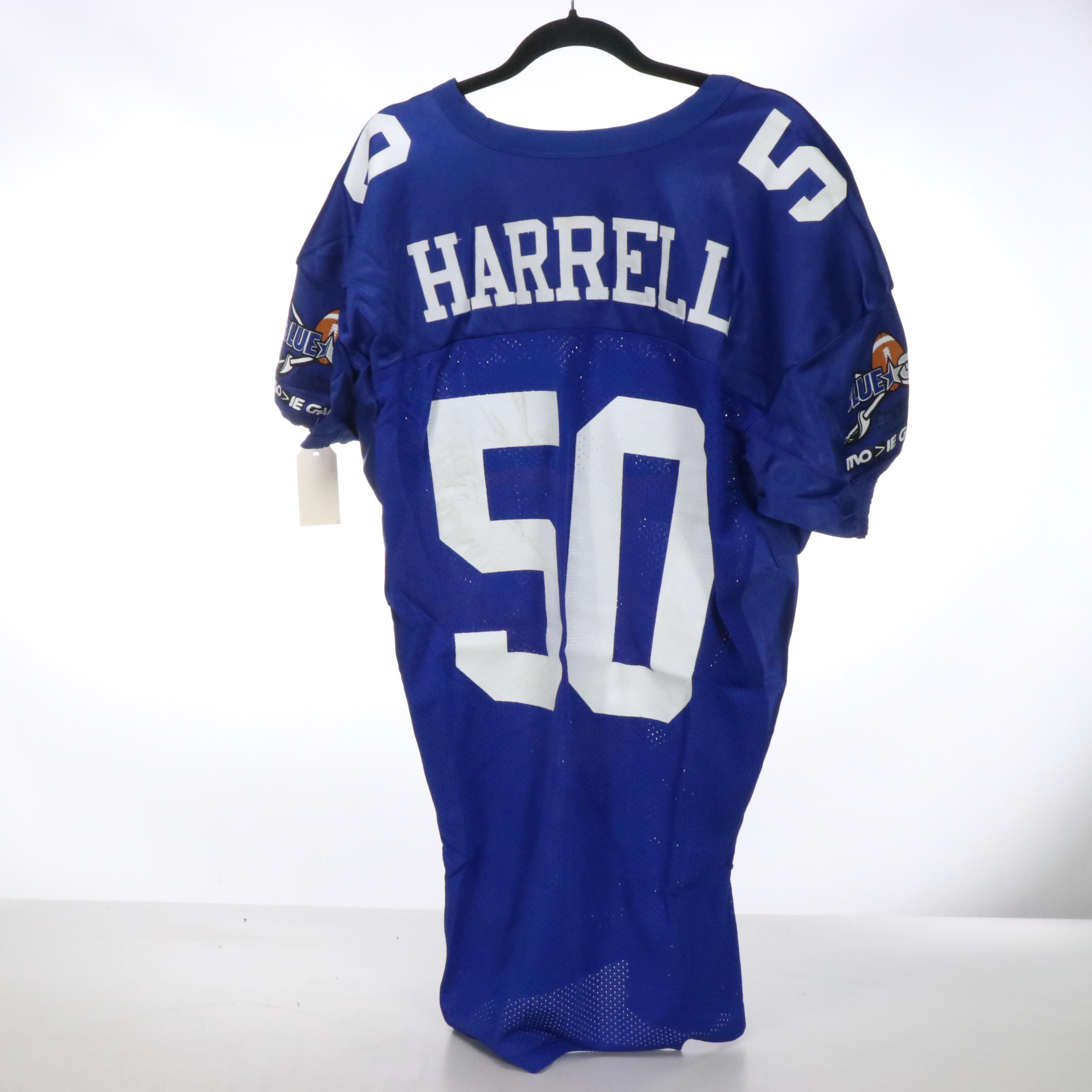 Josh Minkins and Other Player Issued Blue-Gray Football Classic Jerseys