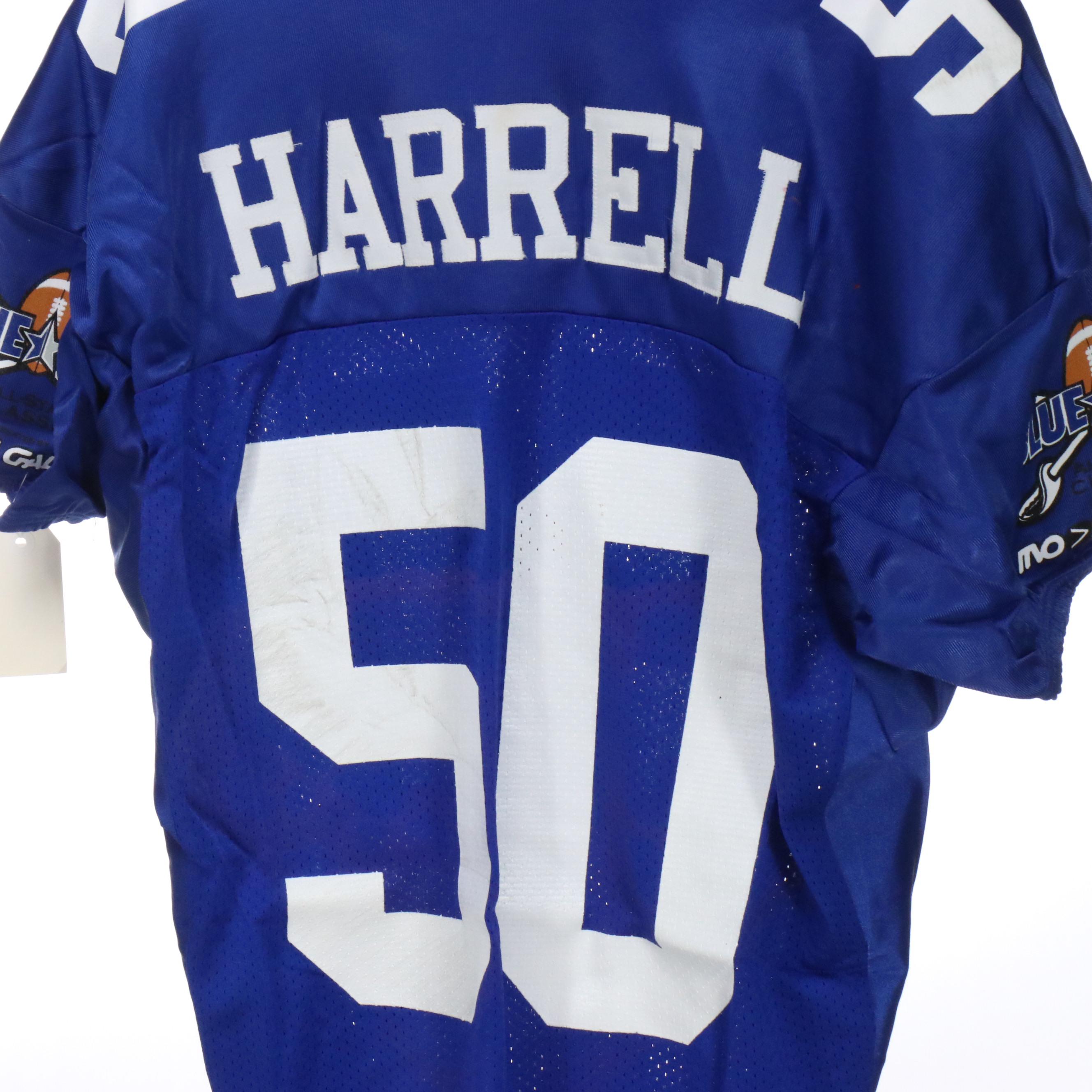 Josh Minkins and Other Player Issued Blue-Gray Football Classic Jerseys