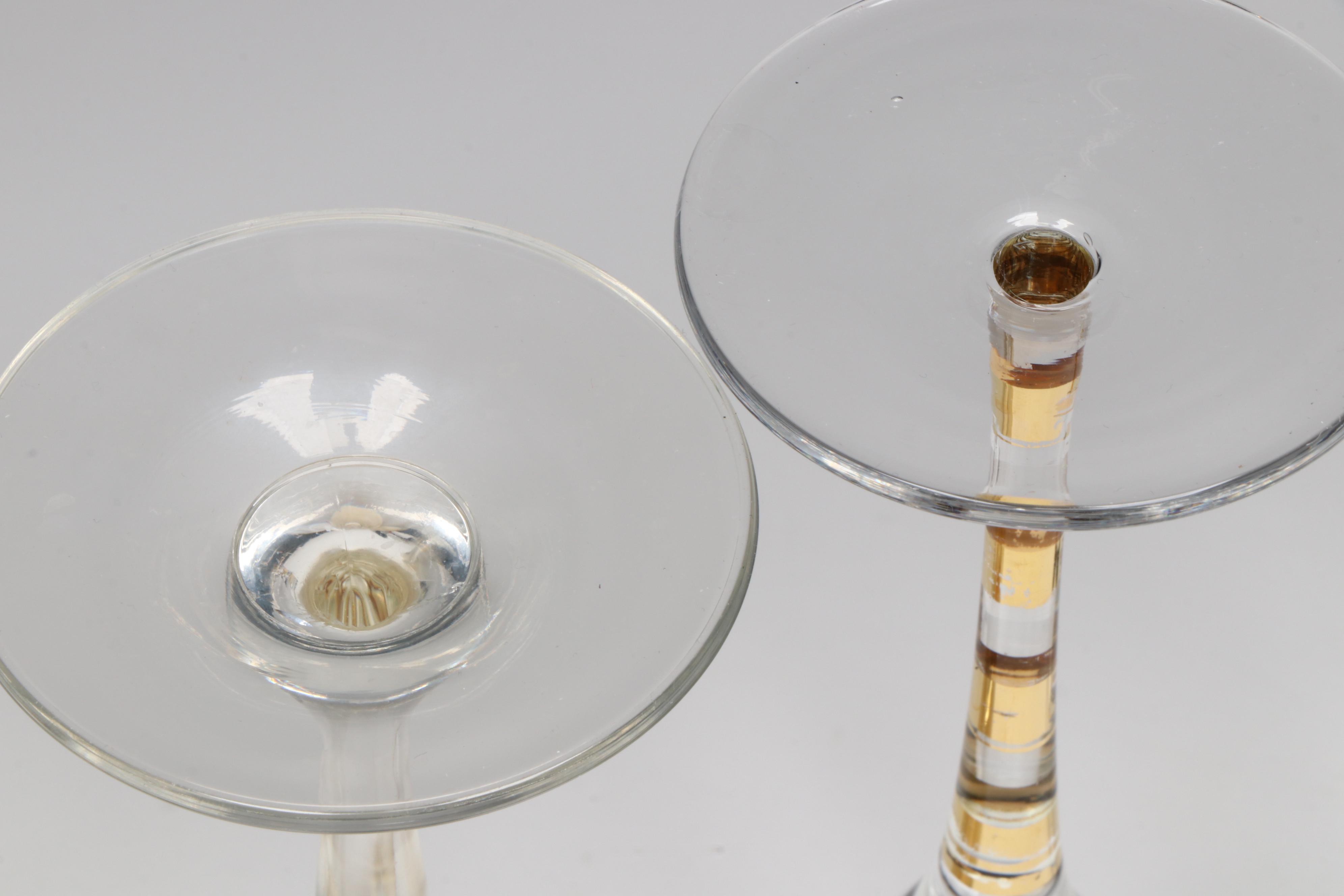 Pier 1 Glass Peach Ombré Water Goblets and Other Champagne Flutes