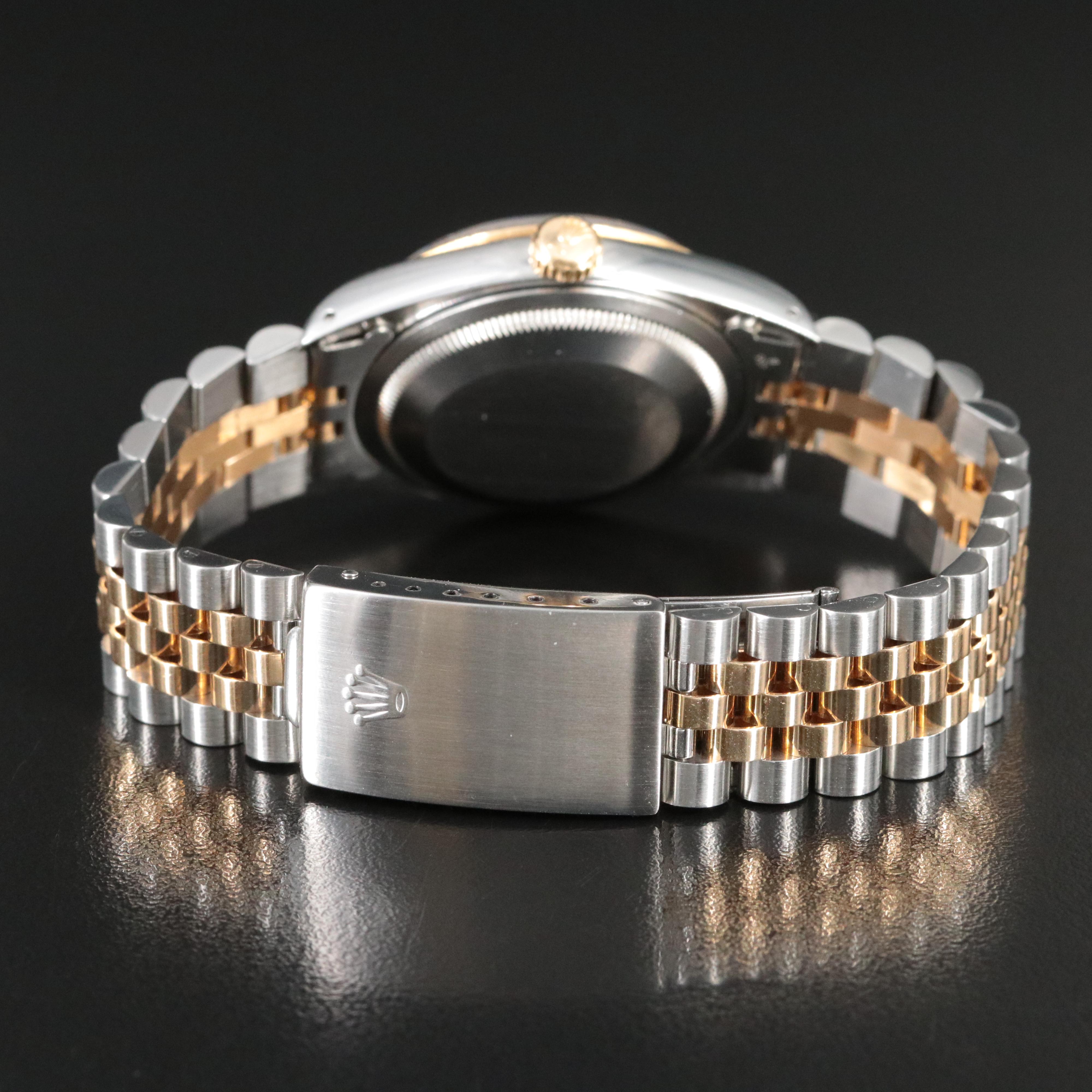 1991 Rolex Two-Tone White Roman Dial Datejust Watch