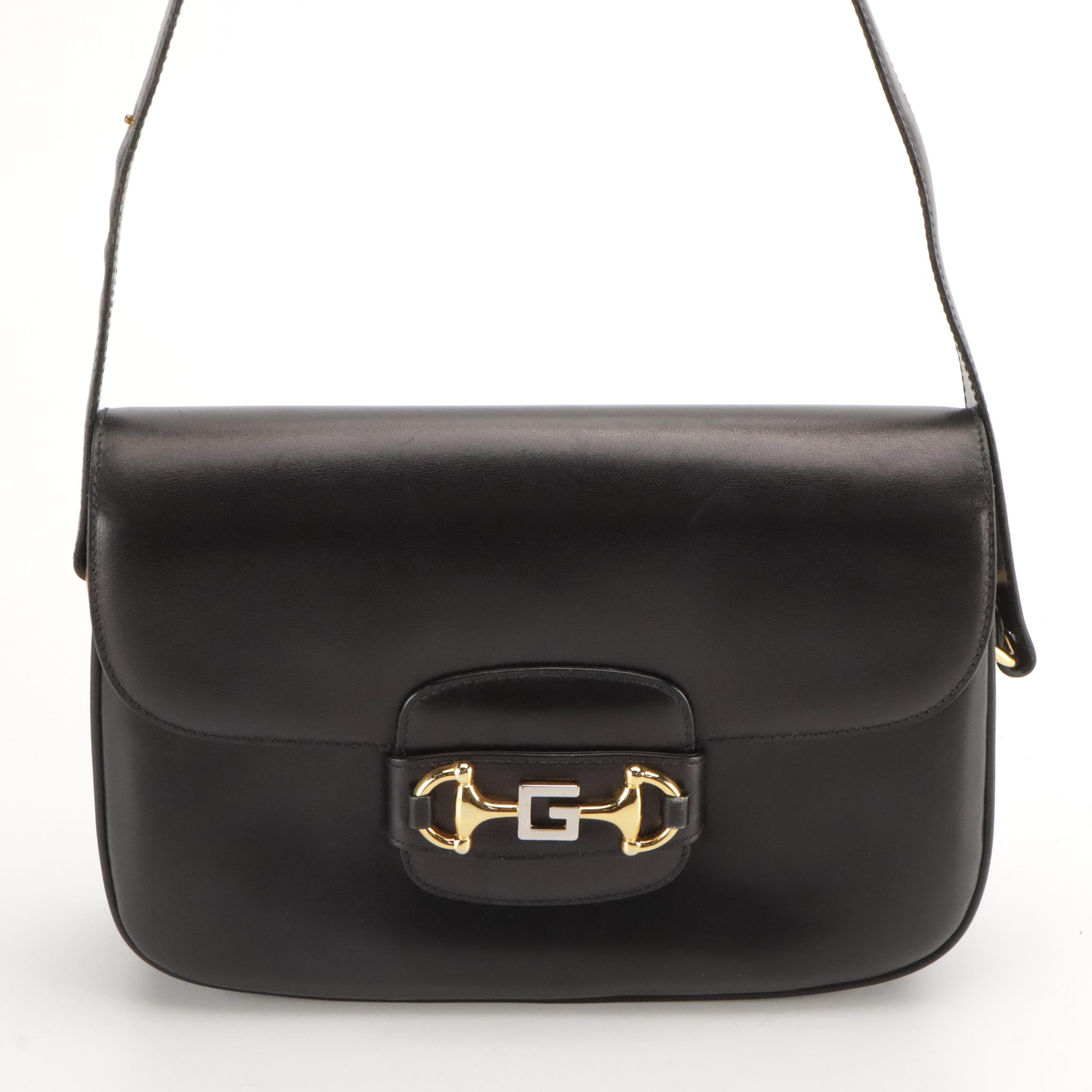 Gucci Leather 1955 Horsebit Front-Flap Shoulder Bag