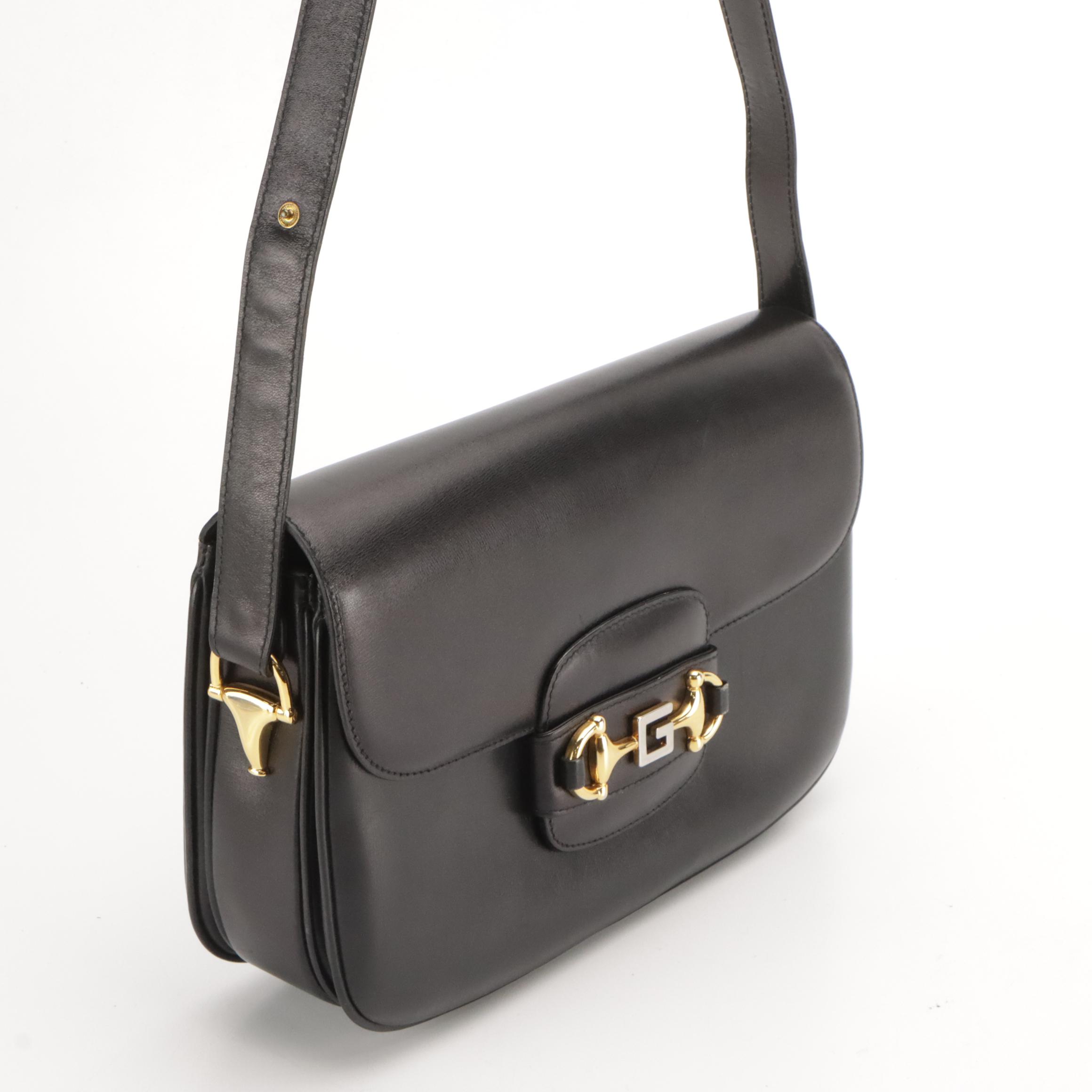 Gucci Leather 1955 Horsebit Front-Flap Shoulder Bag