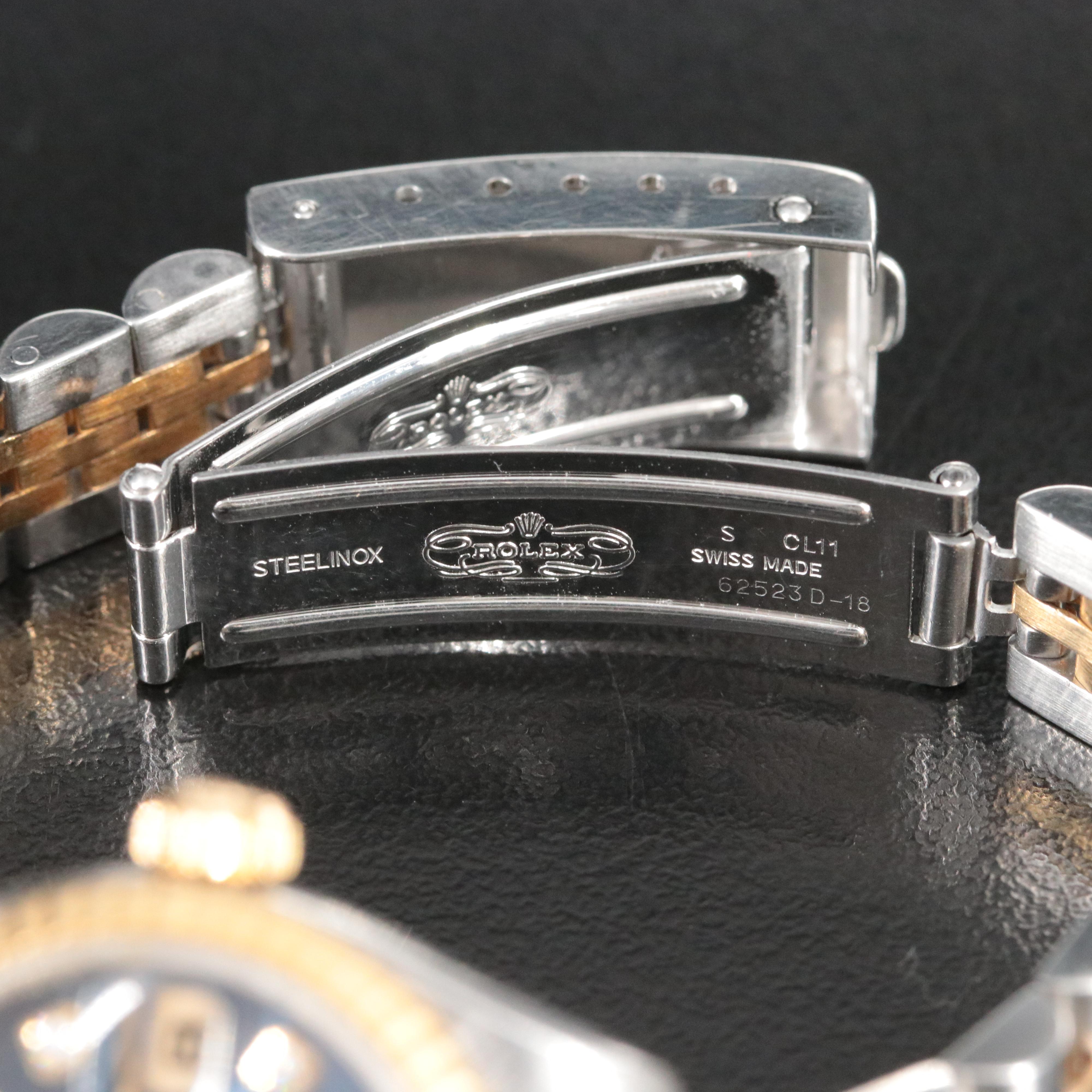 1997-1998 Rolex Factory Diamond Blue Dial Datejust Watch