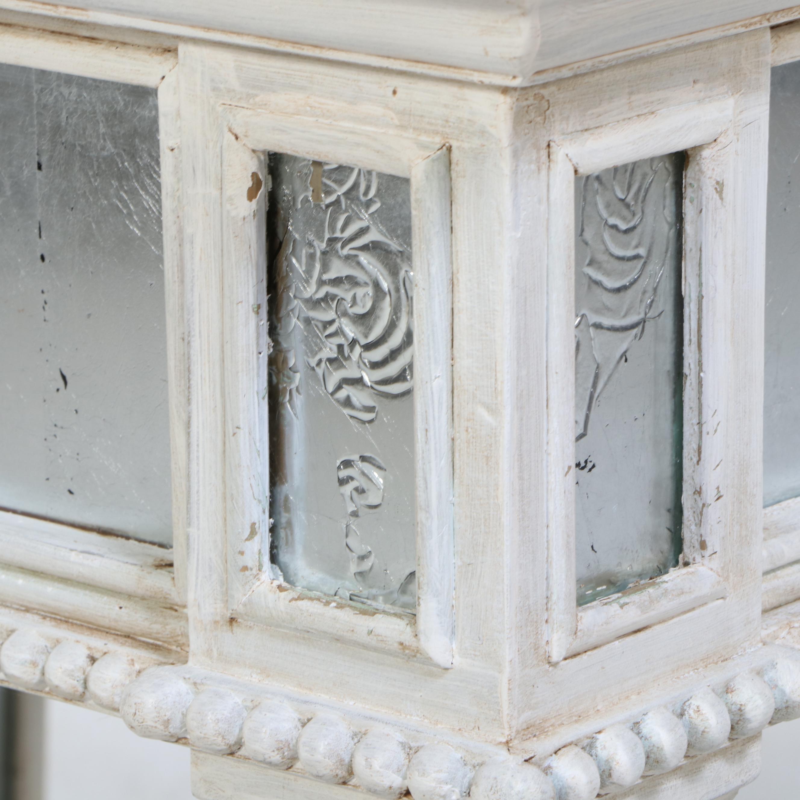 Two Furniture Classics Ltd. Directoire Style Painted and Eglomise Console Tables