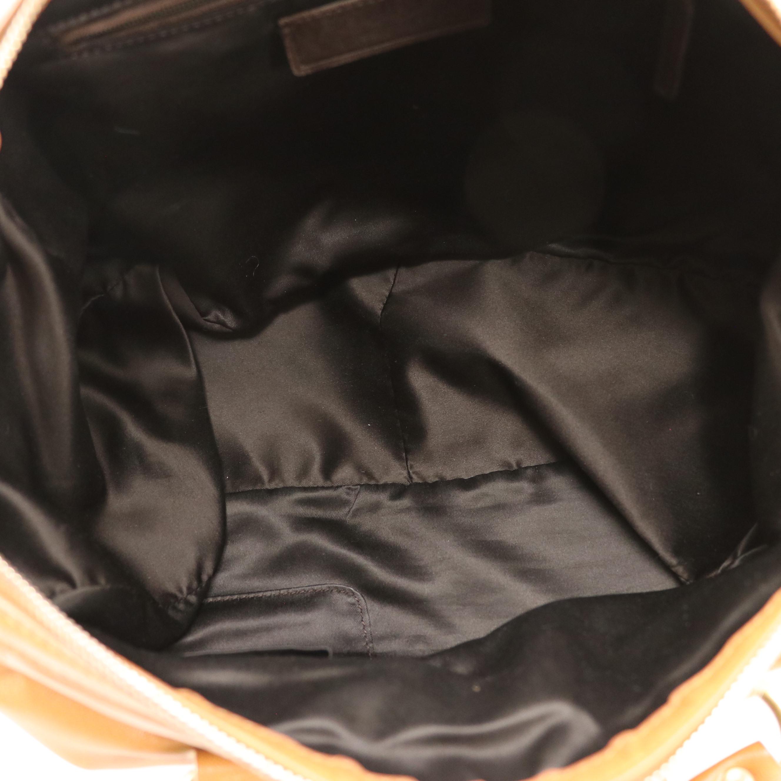 Yves Saint Laurent Muse Bowler Bag in Tan Leather