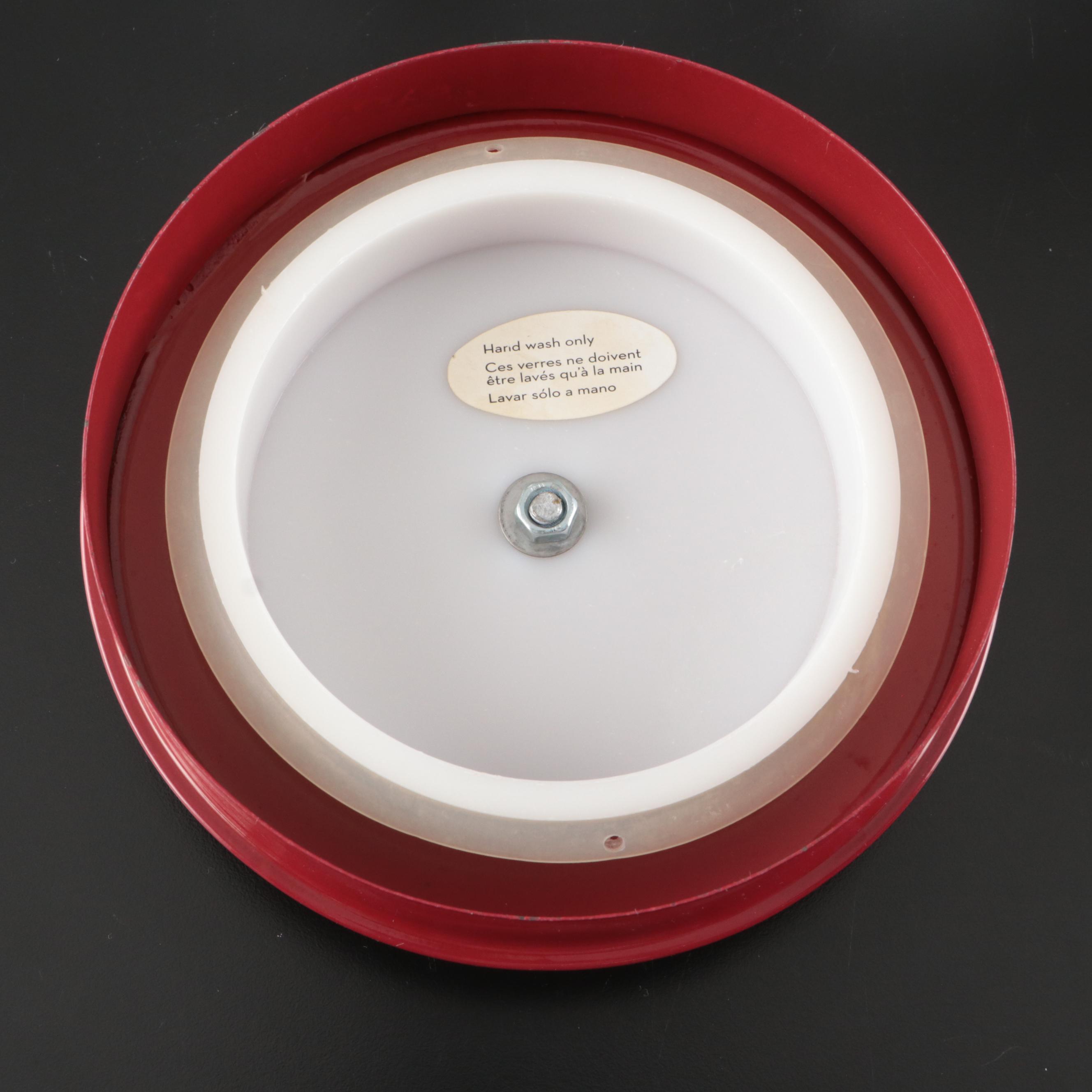 Glass Canisters with Red Metal Lids