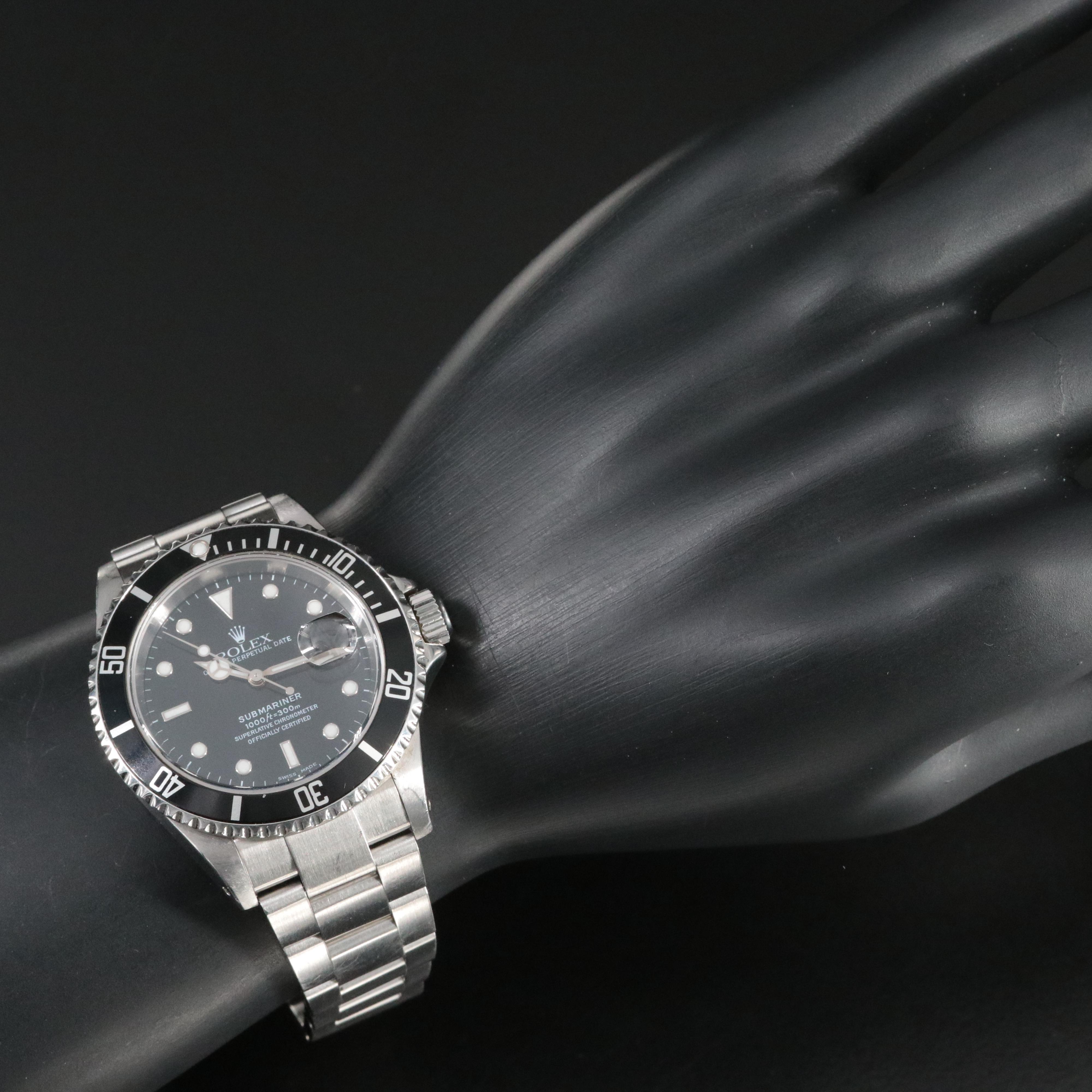 2001 Rolex Submariner Date Stainless Steel Watch