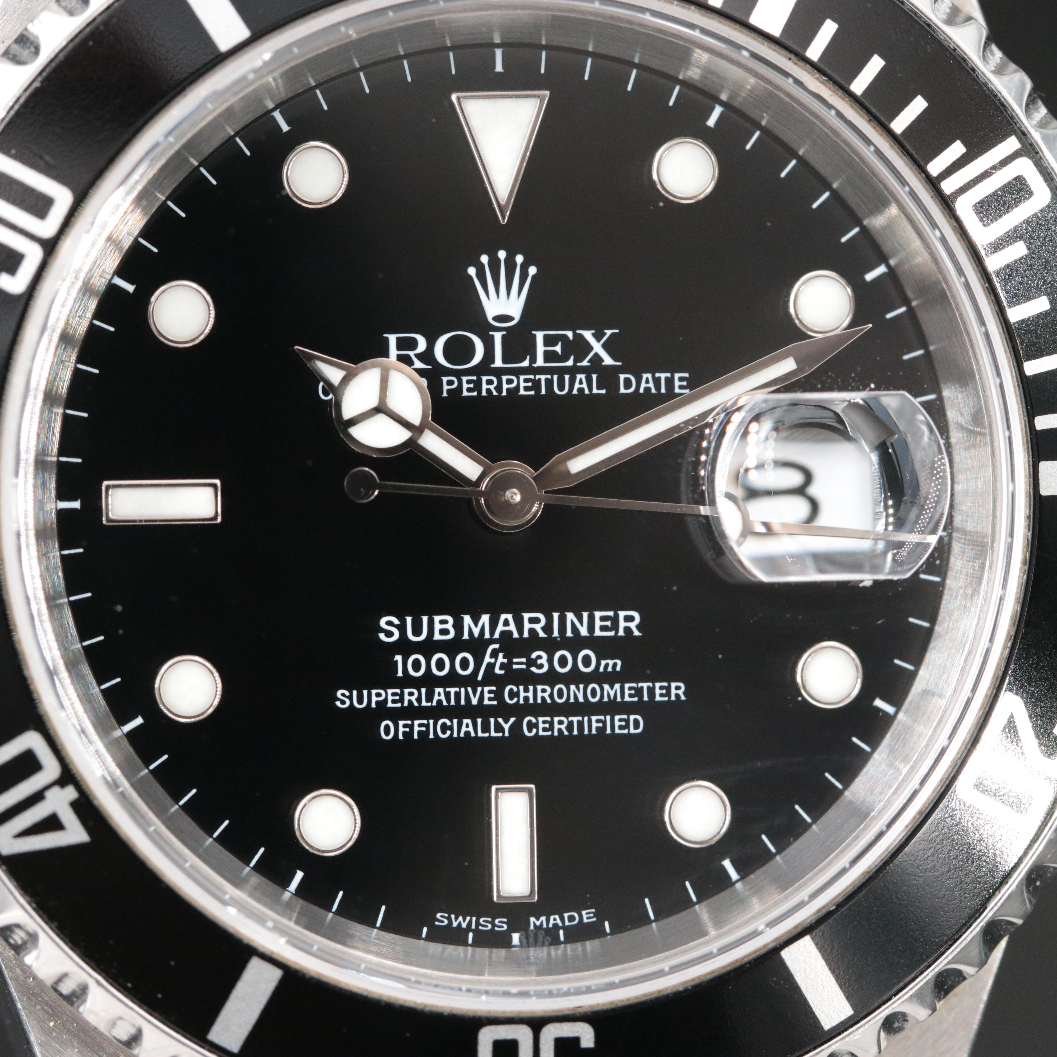 2001 Rolex Submariner Date Stainless Steel Watch