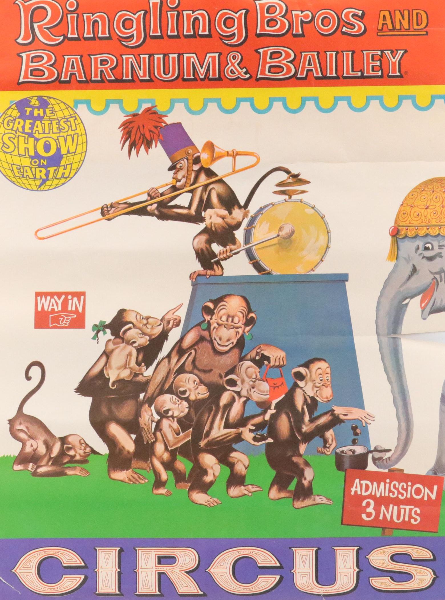 "Ringling Bros. and Barnum & Bailey Circus" Offset Lithograph Poster, 1967